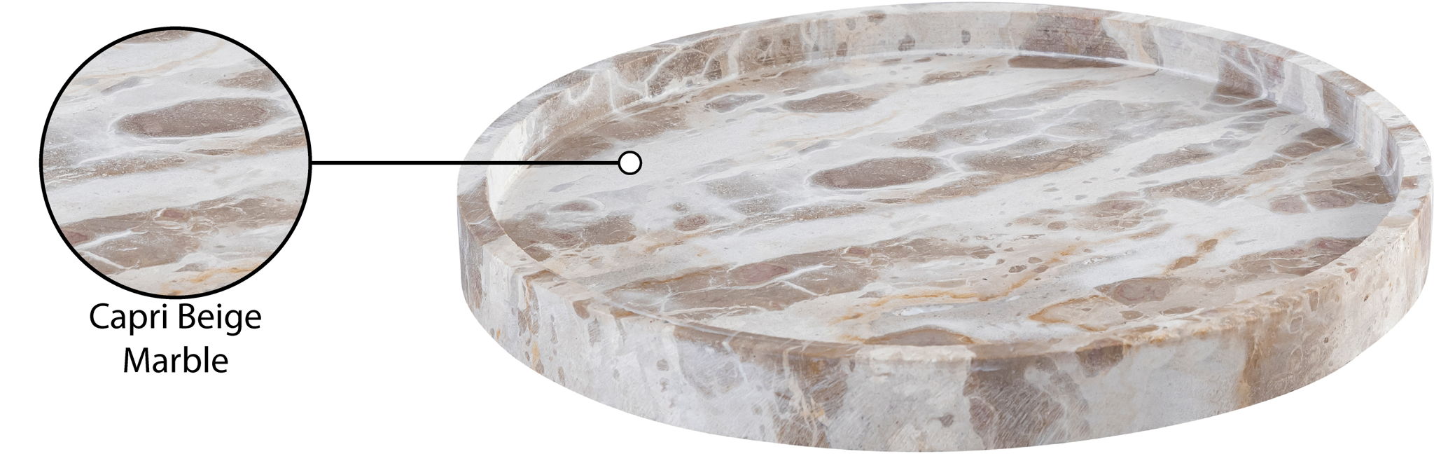 Barletta - Marble Round Tray