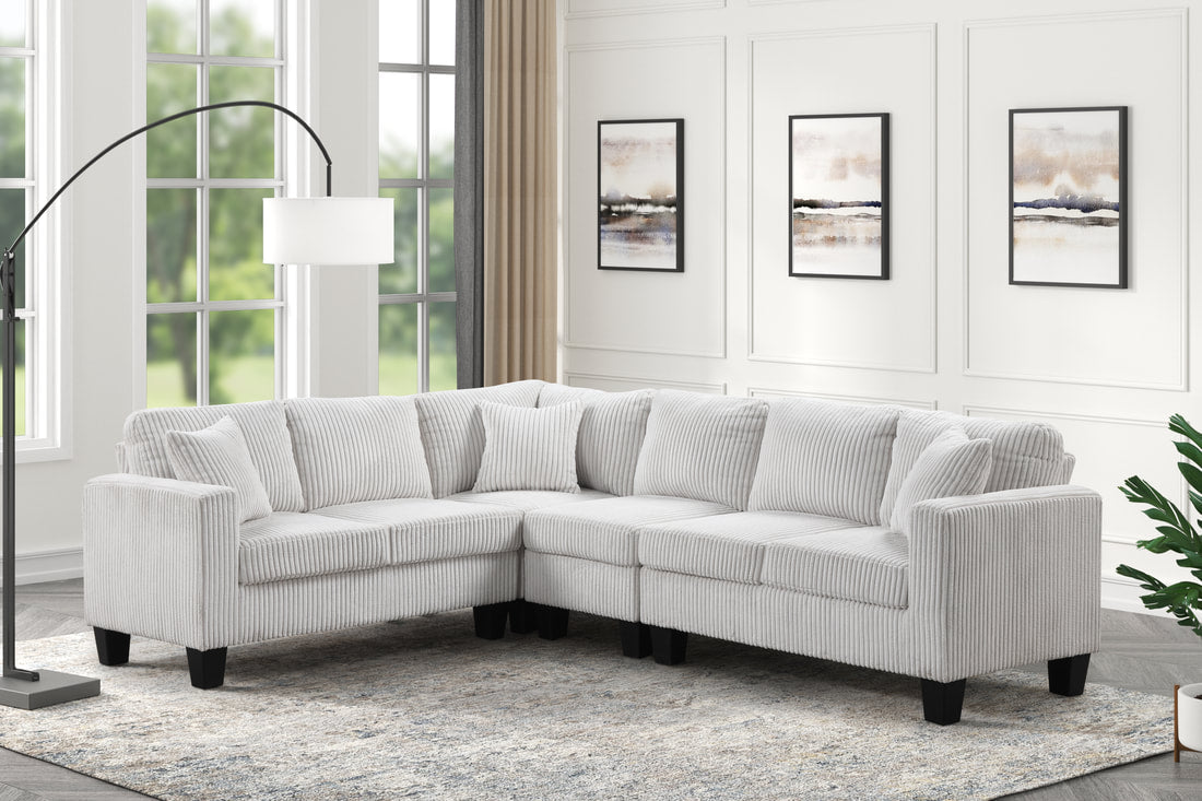 Logan Beige Reversible Sectional – FREE TV or Area Rug!
