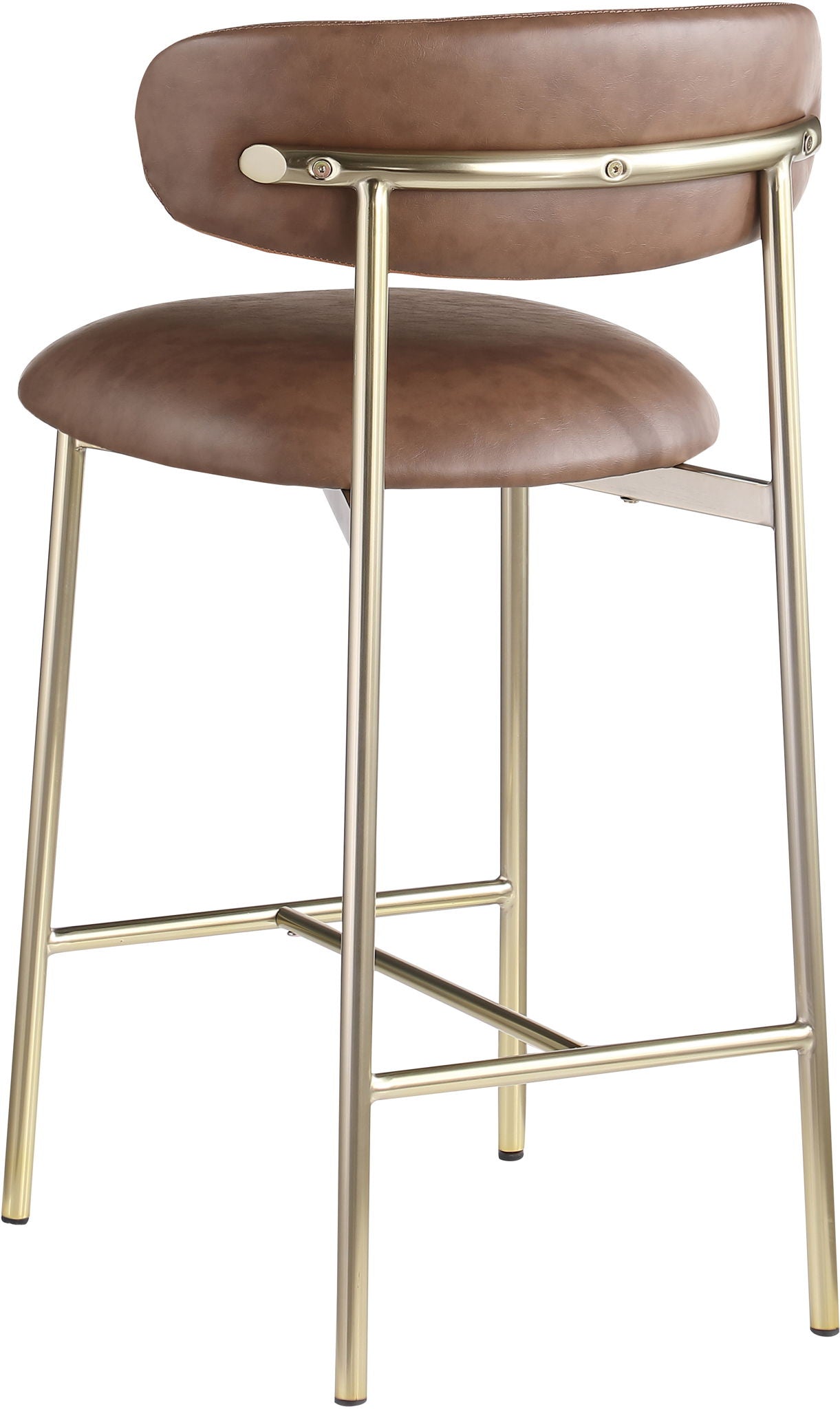 Lupita - Counter Stool With Brushed Gold Frame (Set of 2)