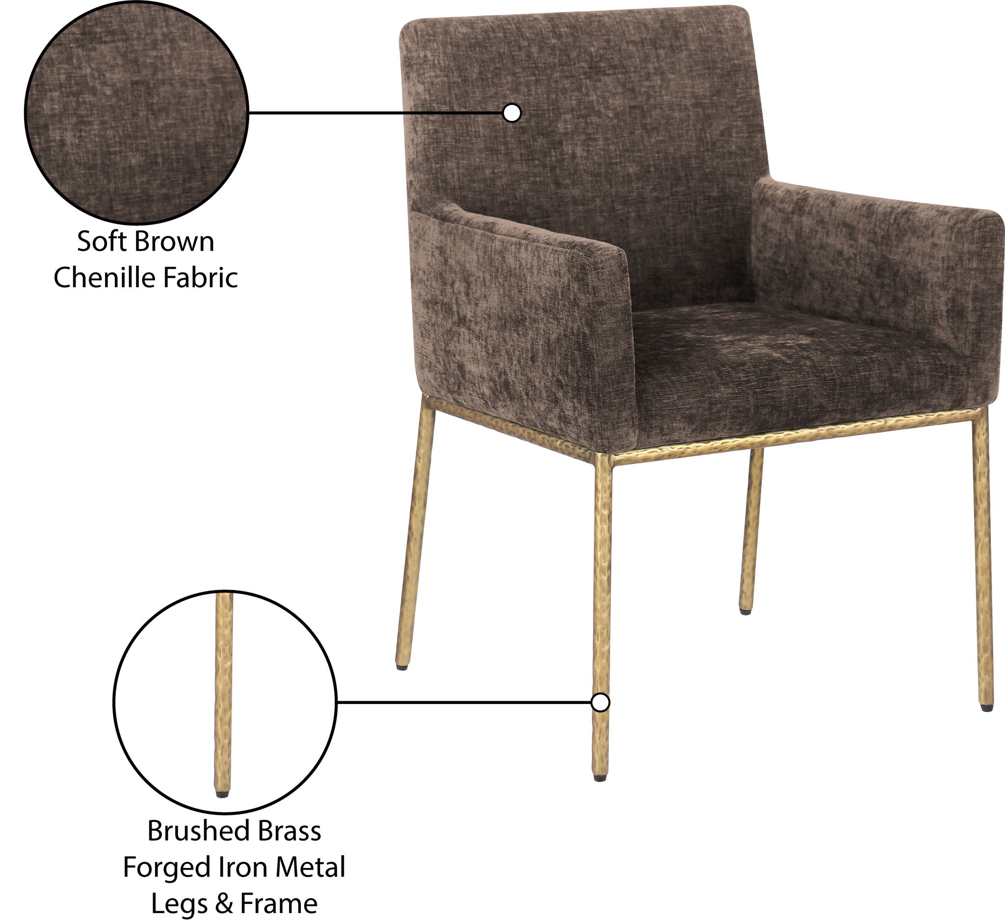 Reeves - Dining Chair With Gold Legs (Set of 2)