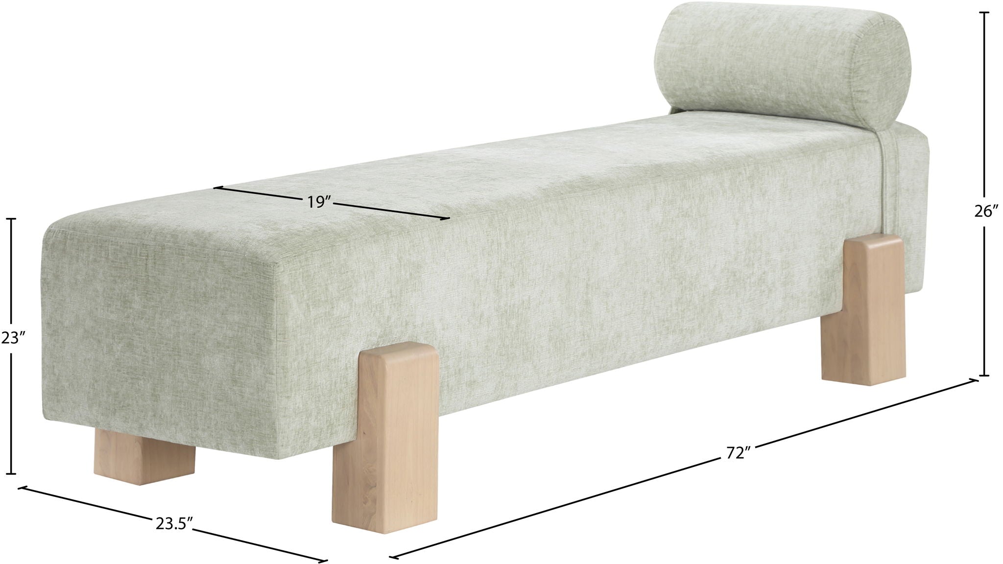 Edison - Bench - Light Brown Base