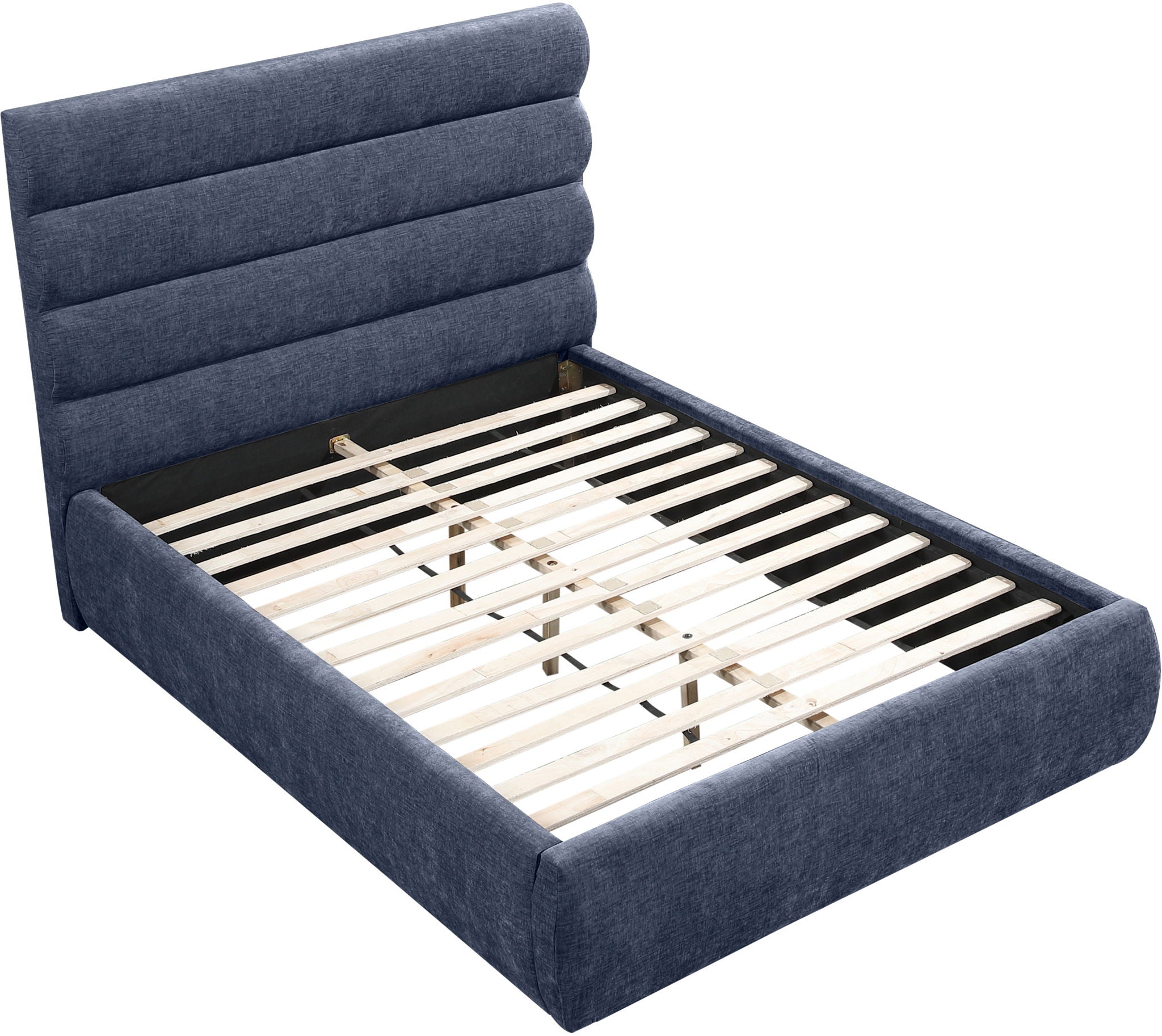 Adam - Chenille Fabric Bed With 52" Headboard