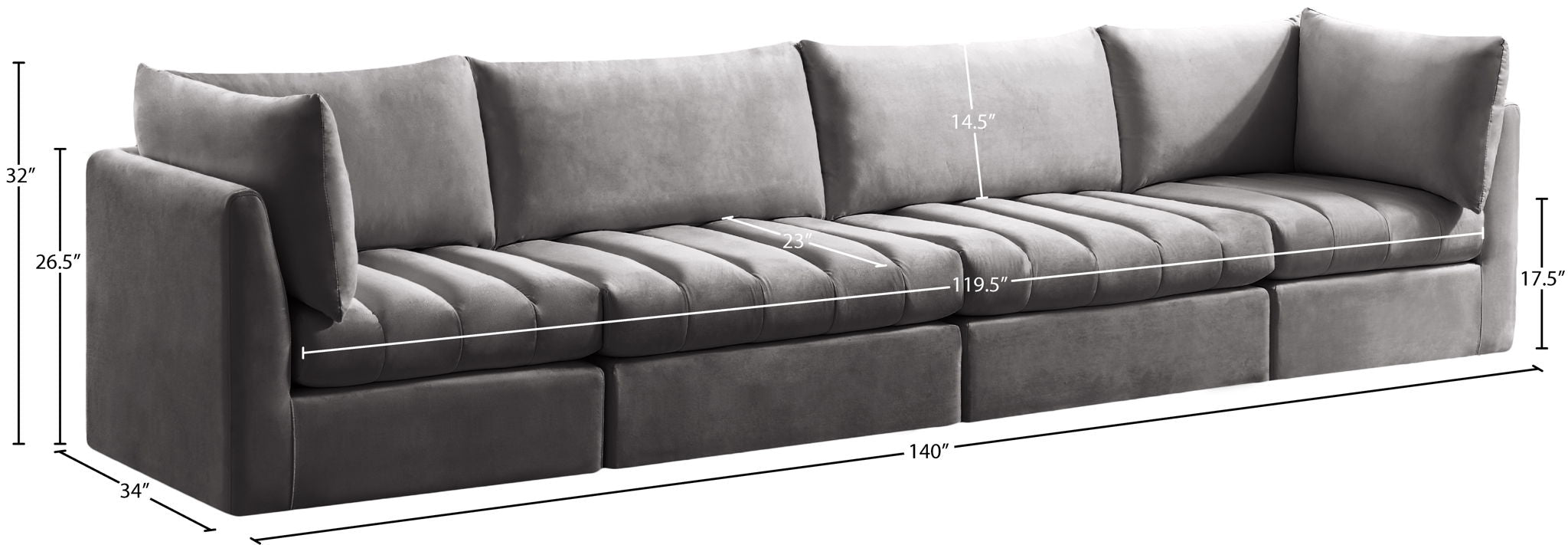 Jacob - Modular 4 Seat Sofa