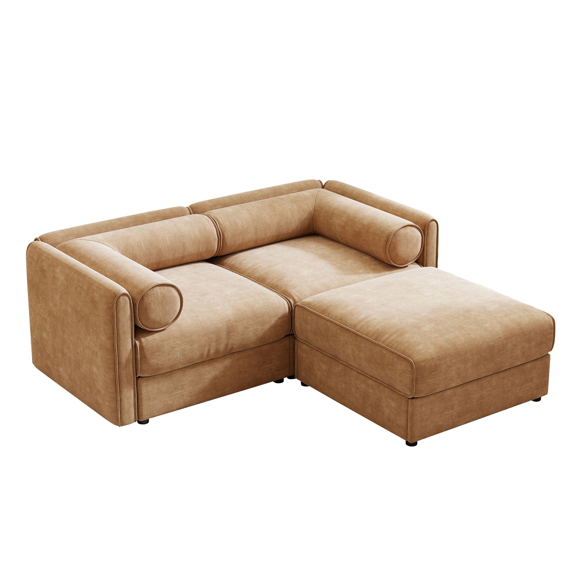 Contemporary Elegant Sofa With Storage And Ottoman