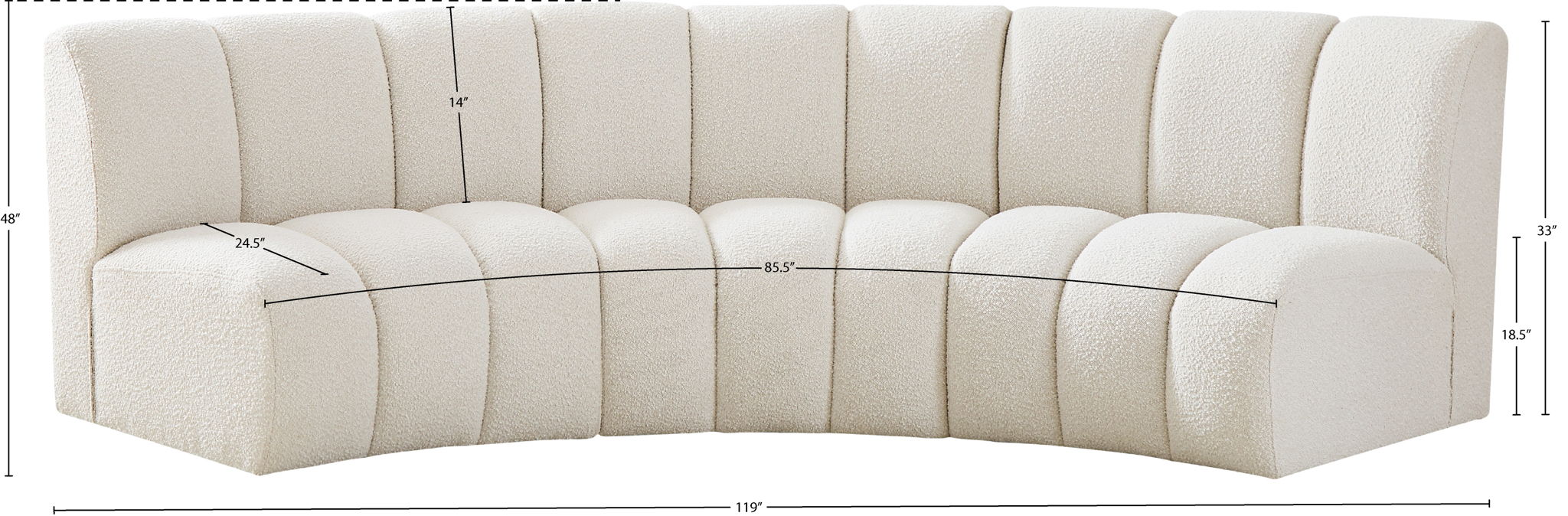 Infinity - 3 Piece Boucle Modular Sectional