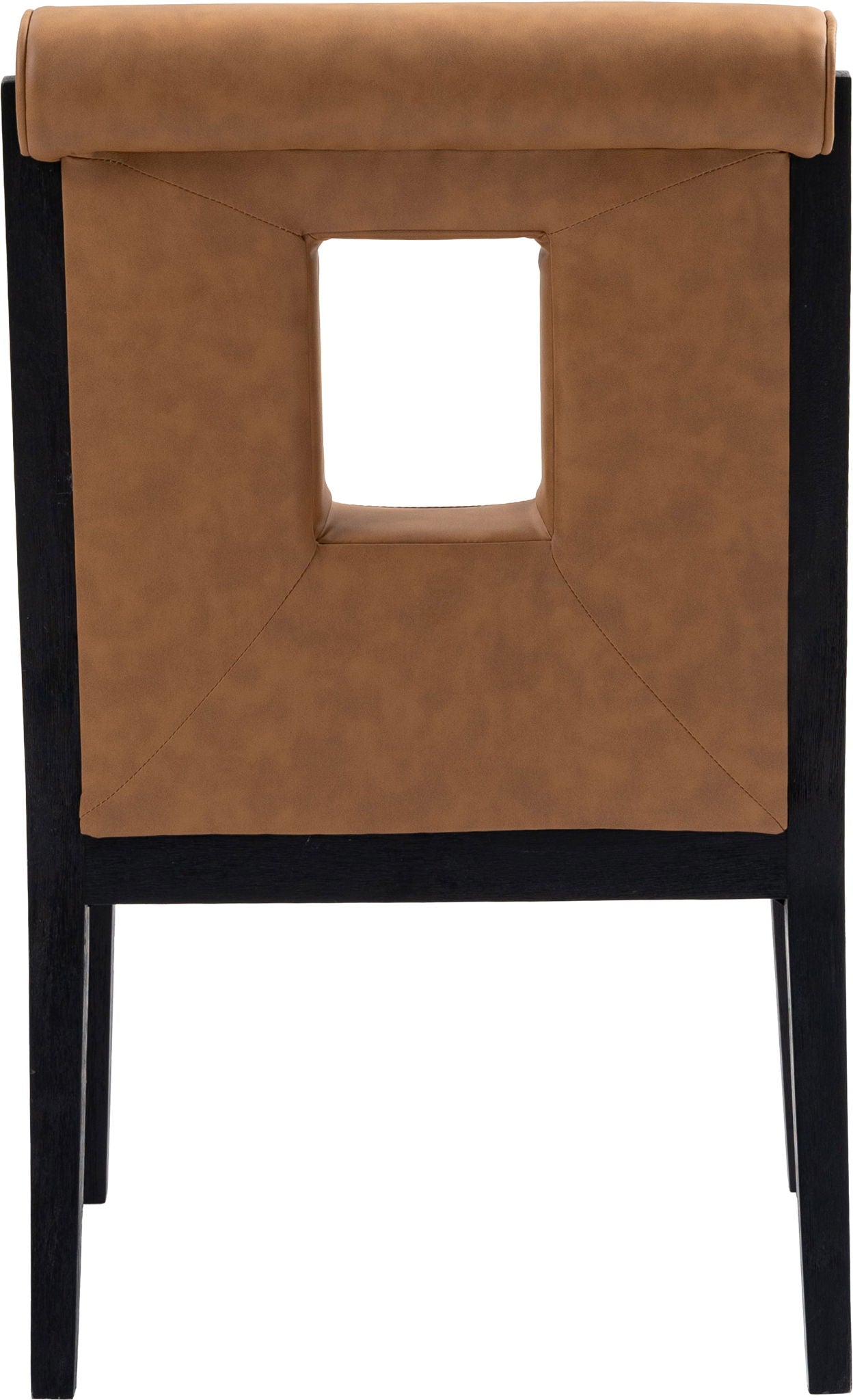Gwendolyn - Faux Leather Dining Arm Chair With Black Frame