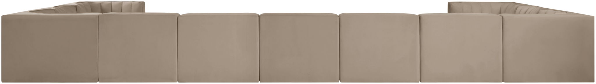 Rummi - Velvet Performance Fabric Upholstered 11 Piece Modular Sectional