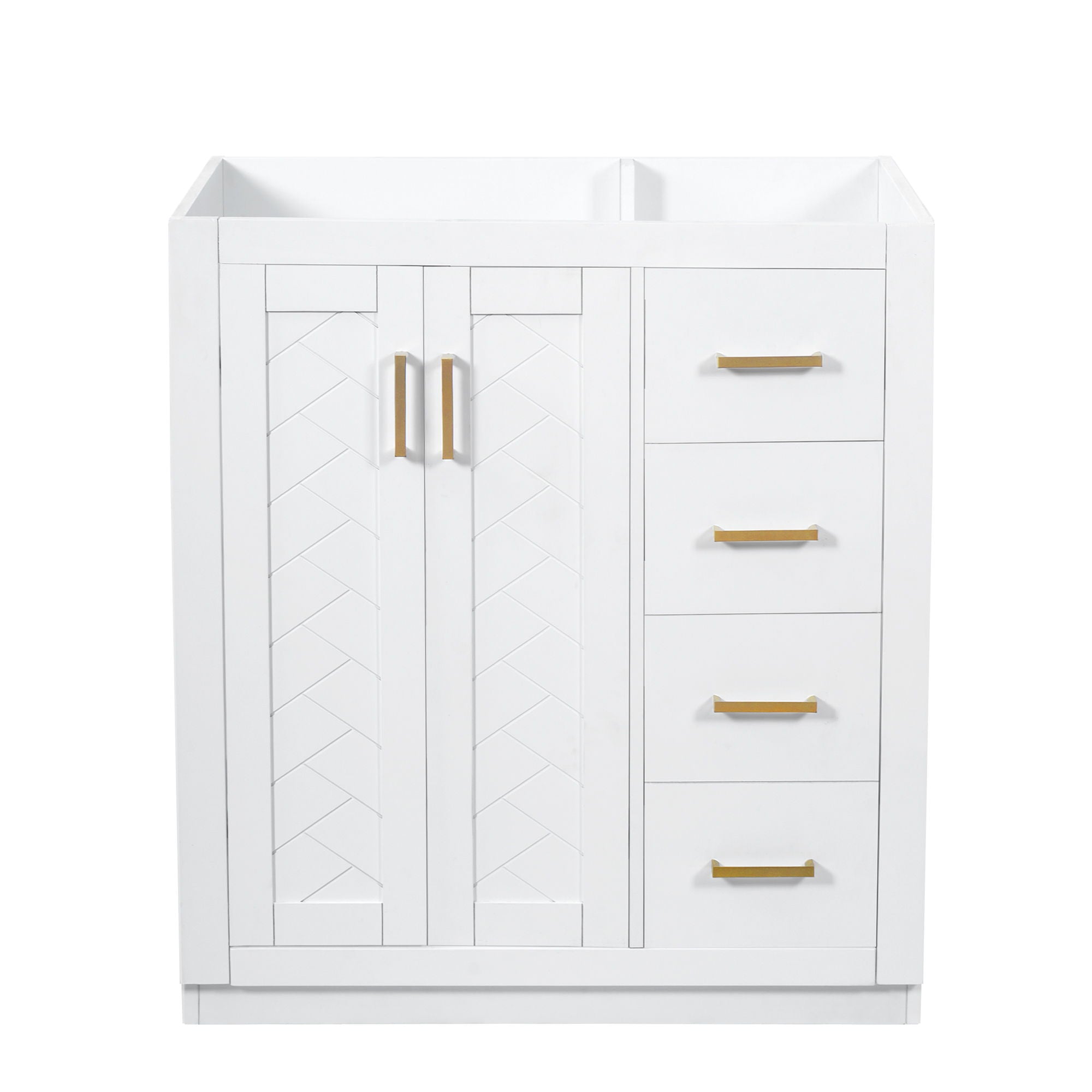 Retro Style Bathroom Vanity With 3 Drawers & Soft-Closing Doors