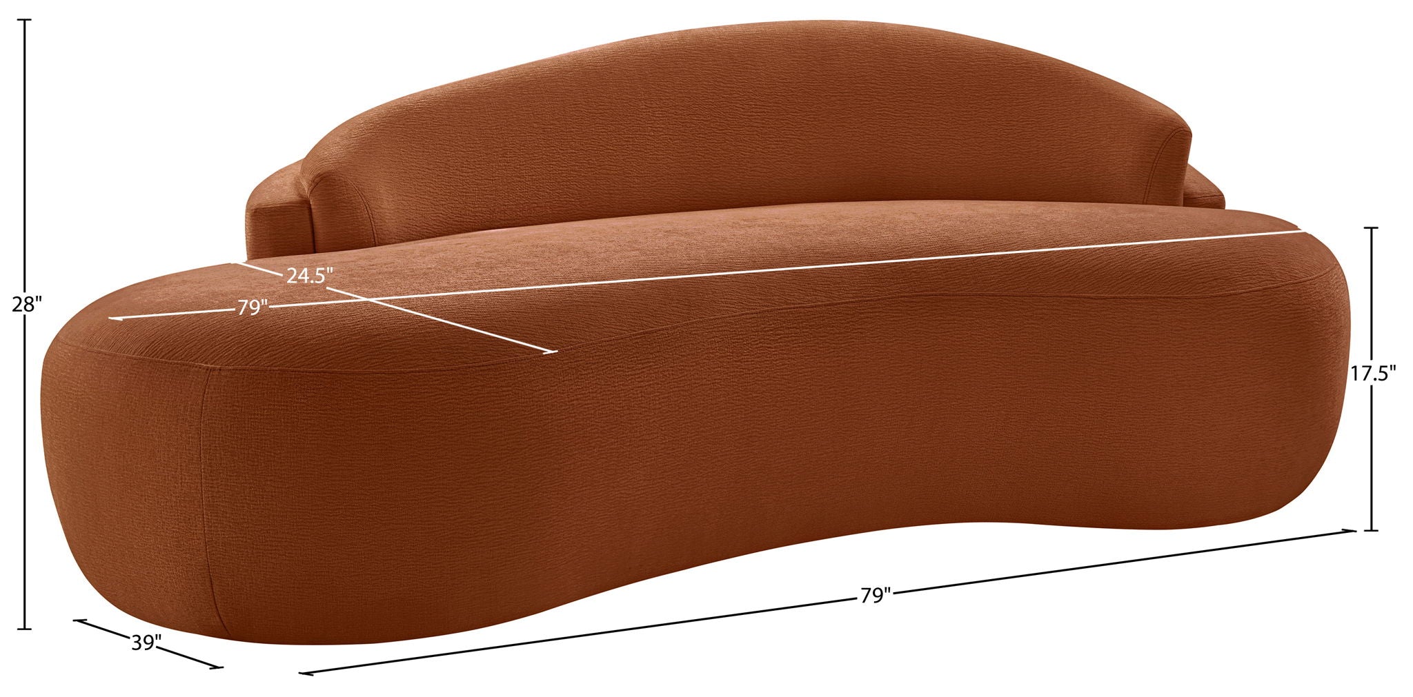 Caspian - Chenille Fabric Upholstered Loveseat