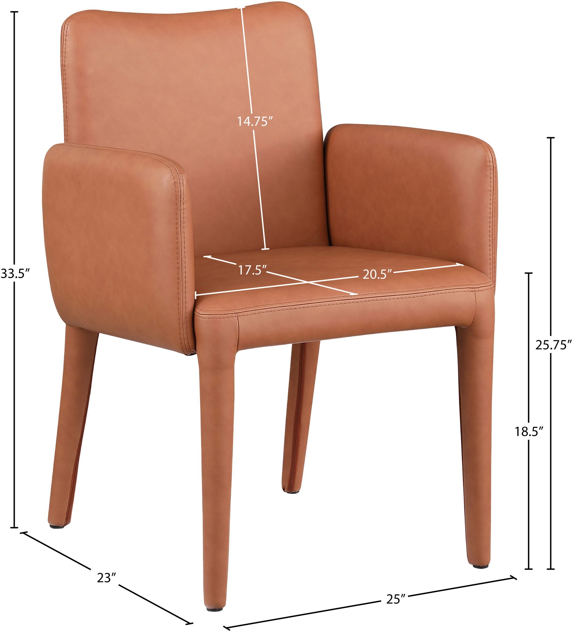 Pelle - Accent / Dining Chair - Cognac