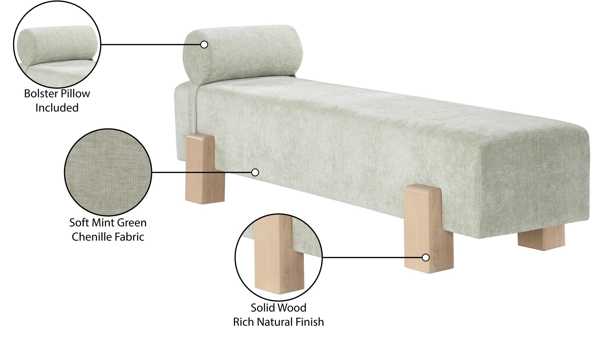 Edison - Bench - Light Brown Base