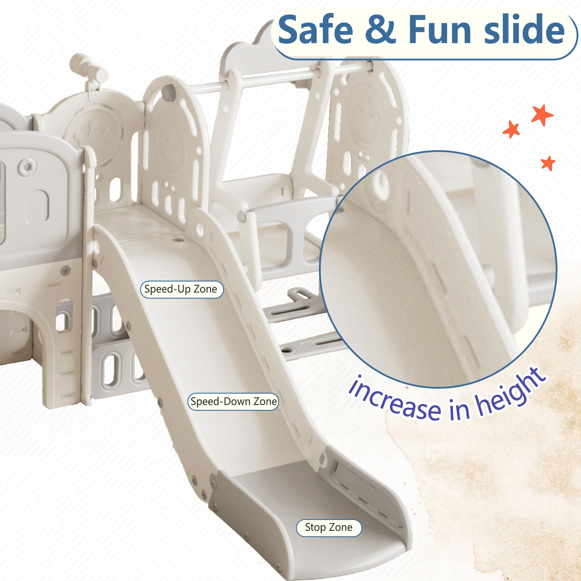 Toddler Slide Kids Playground With Basketball Hoop And Swing
