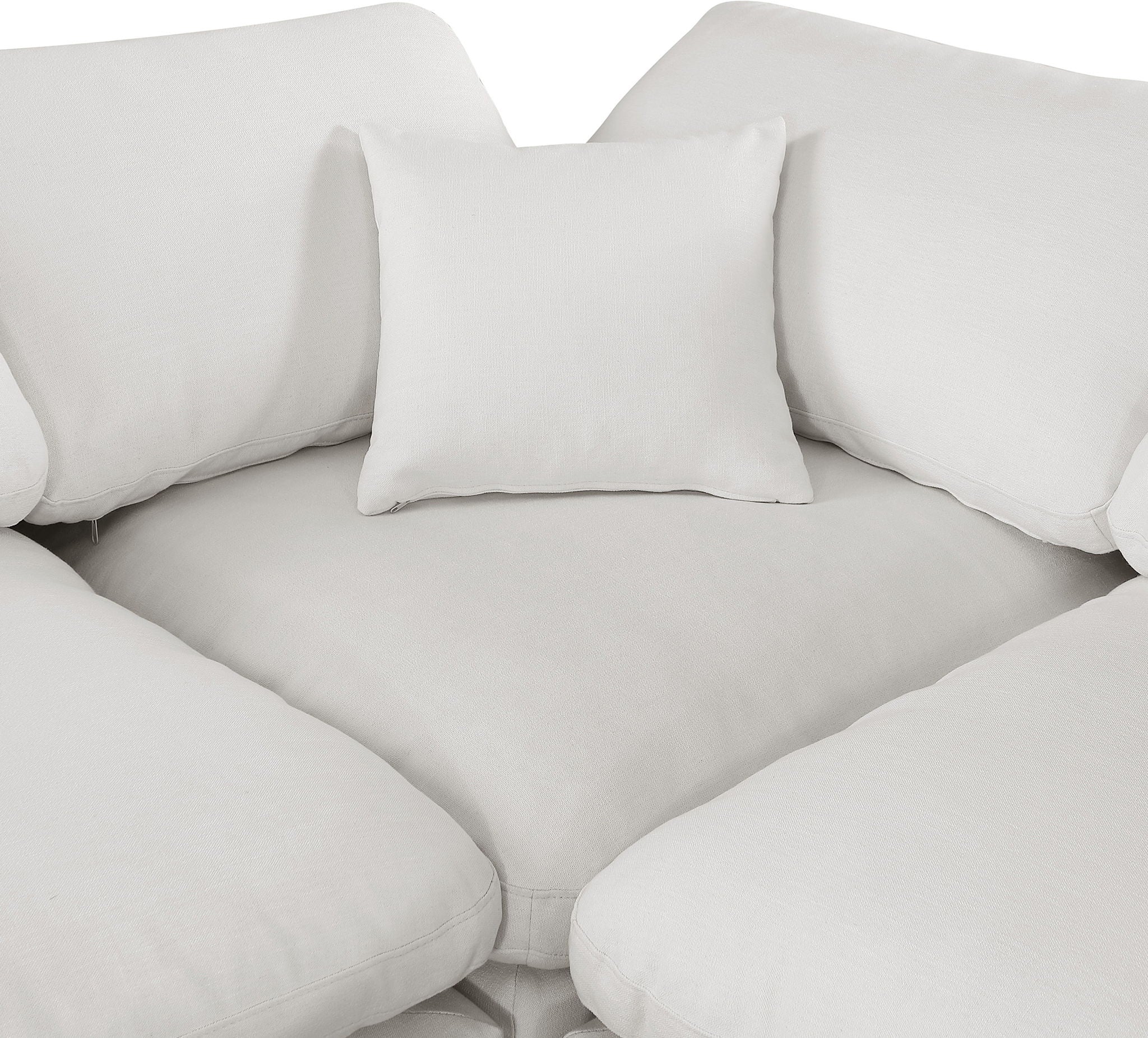 Comfy - 4 Piece Linen Fabric Modular Sectional With Chaise