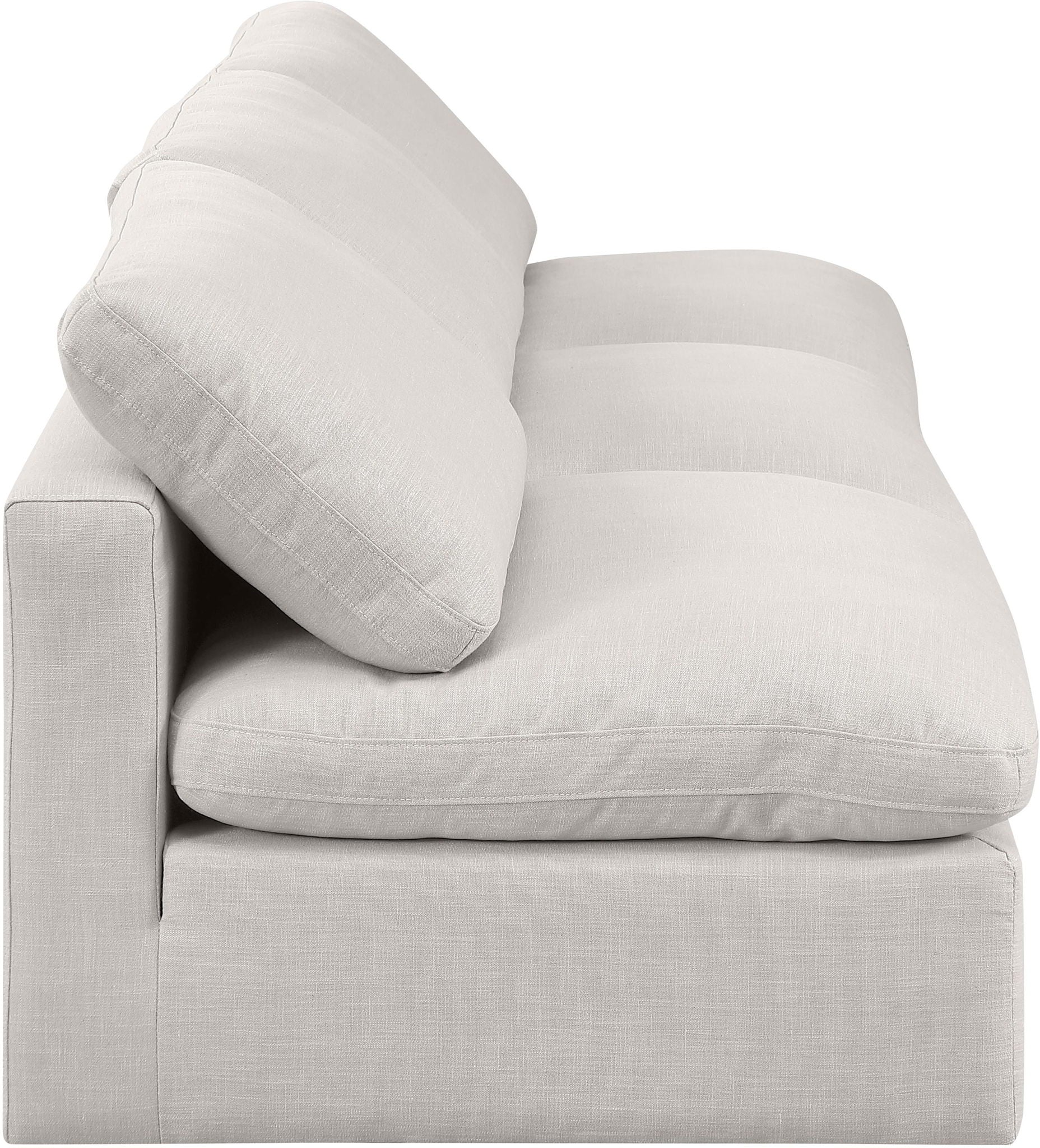 Indulge - Linen 3 Seat Modular Armless Sofa