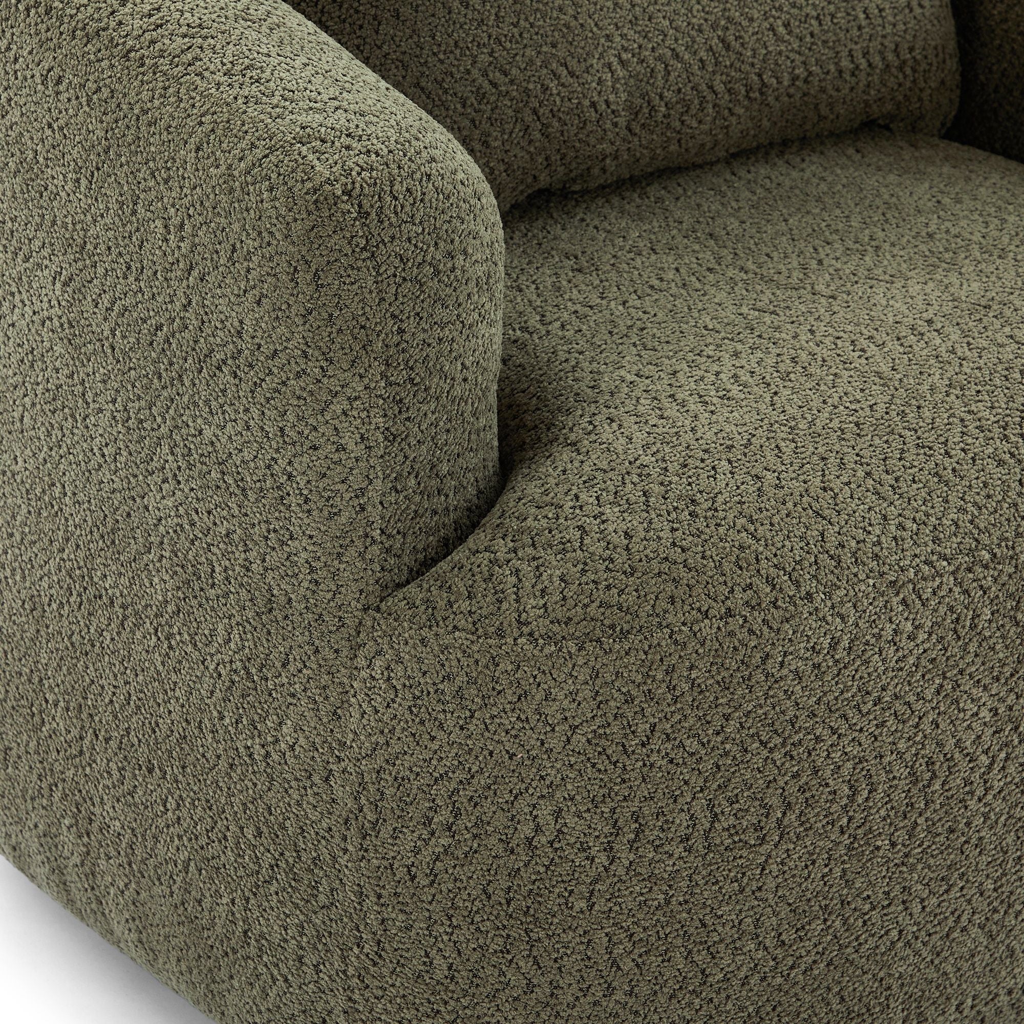 360° Swivel Barrel Sofa Chair With Throw Pillow, Upholstered Accent Chair