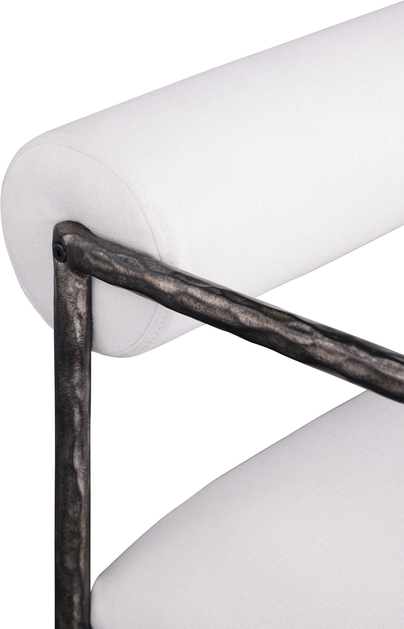 Axis - Linen Textured Cream Fabric Upholstered Counter Stool (Set of 2)