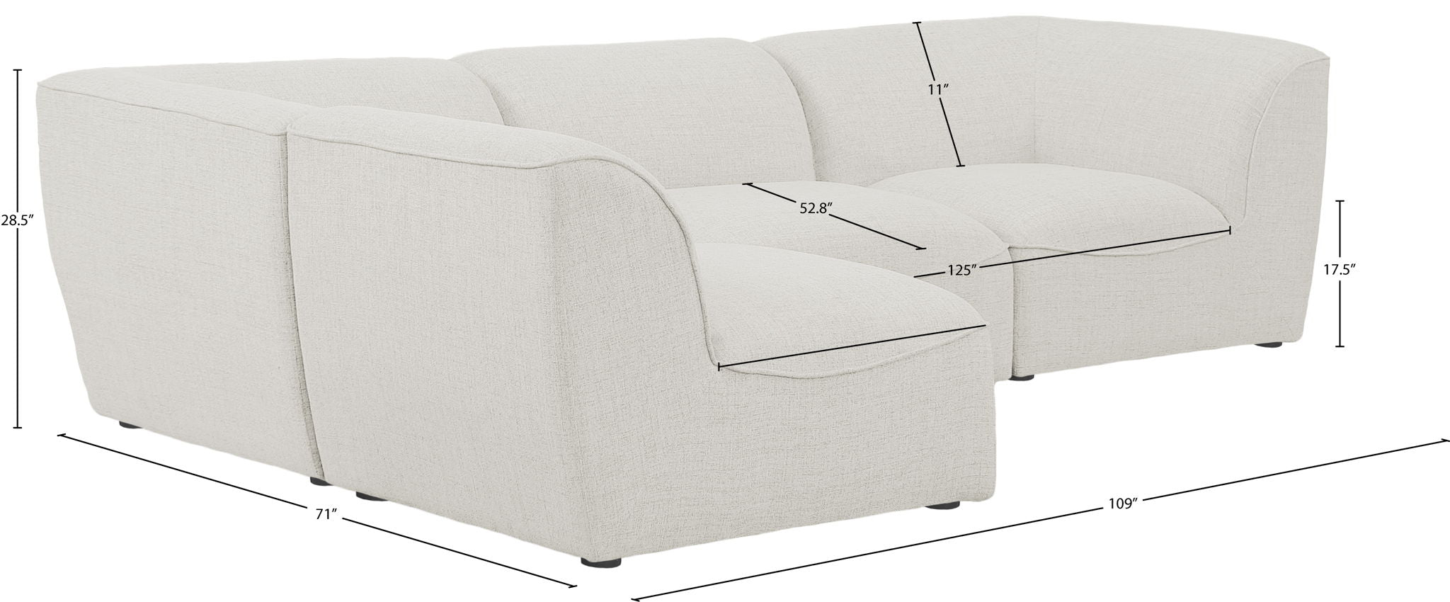 Miramar - 4 Piece Modular Sectional