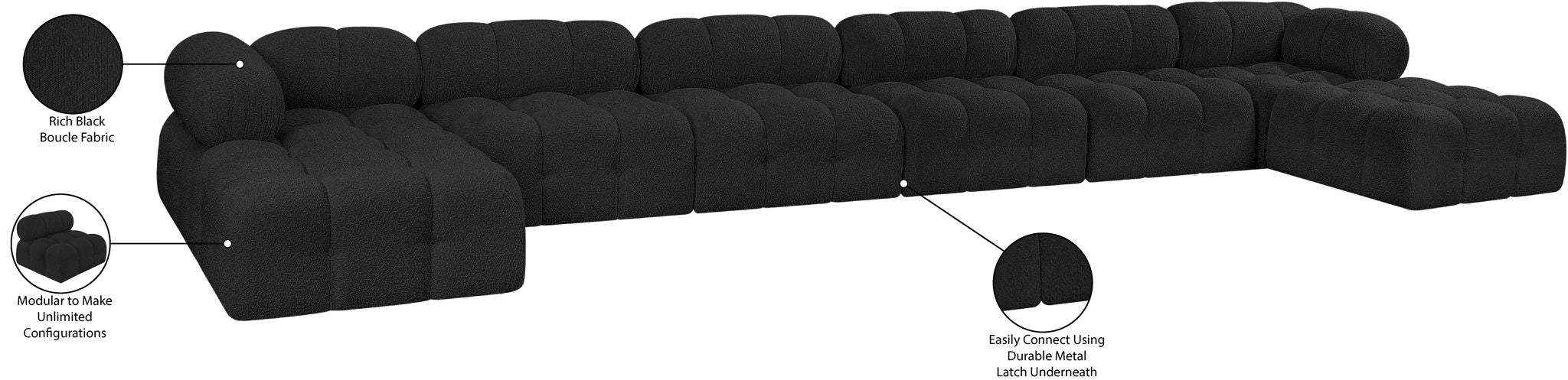 Ames - 8 Piece Fabric Modular Sectional
