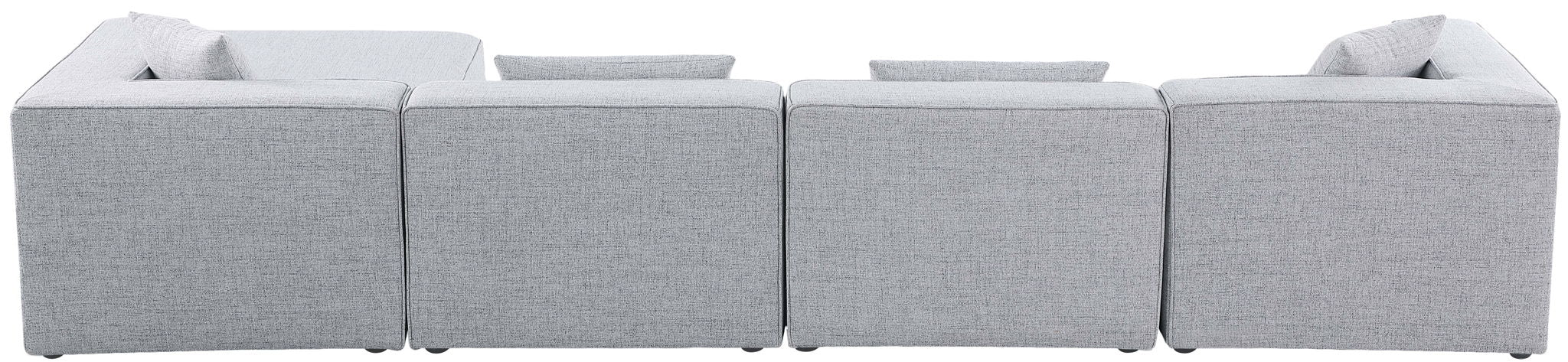 Cube - Linen 5 Piece Modular Sectional With Chaise