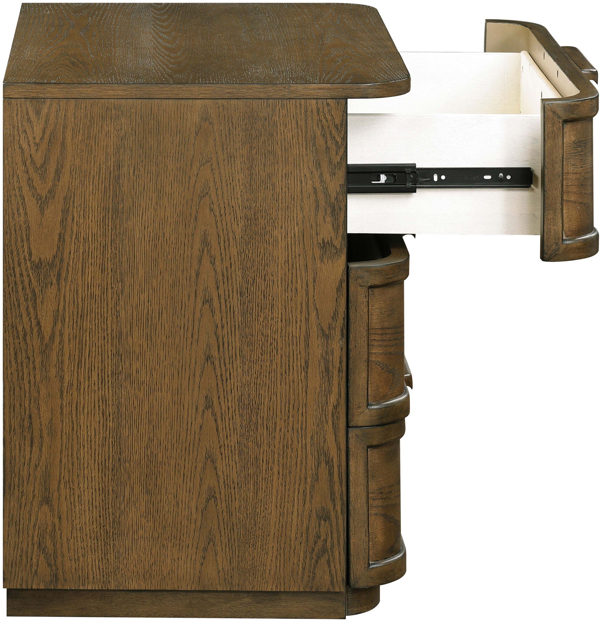 Tiberio - Oak Veneer And Solid Wood Nightstand