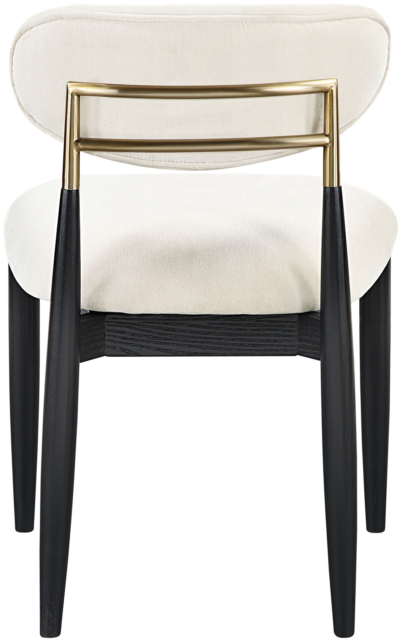 Riccio - Fabric Dining Side Chair (Set of 2) - Black And Gold Frame