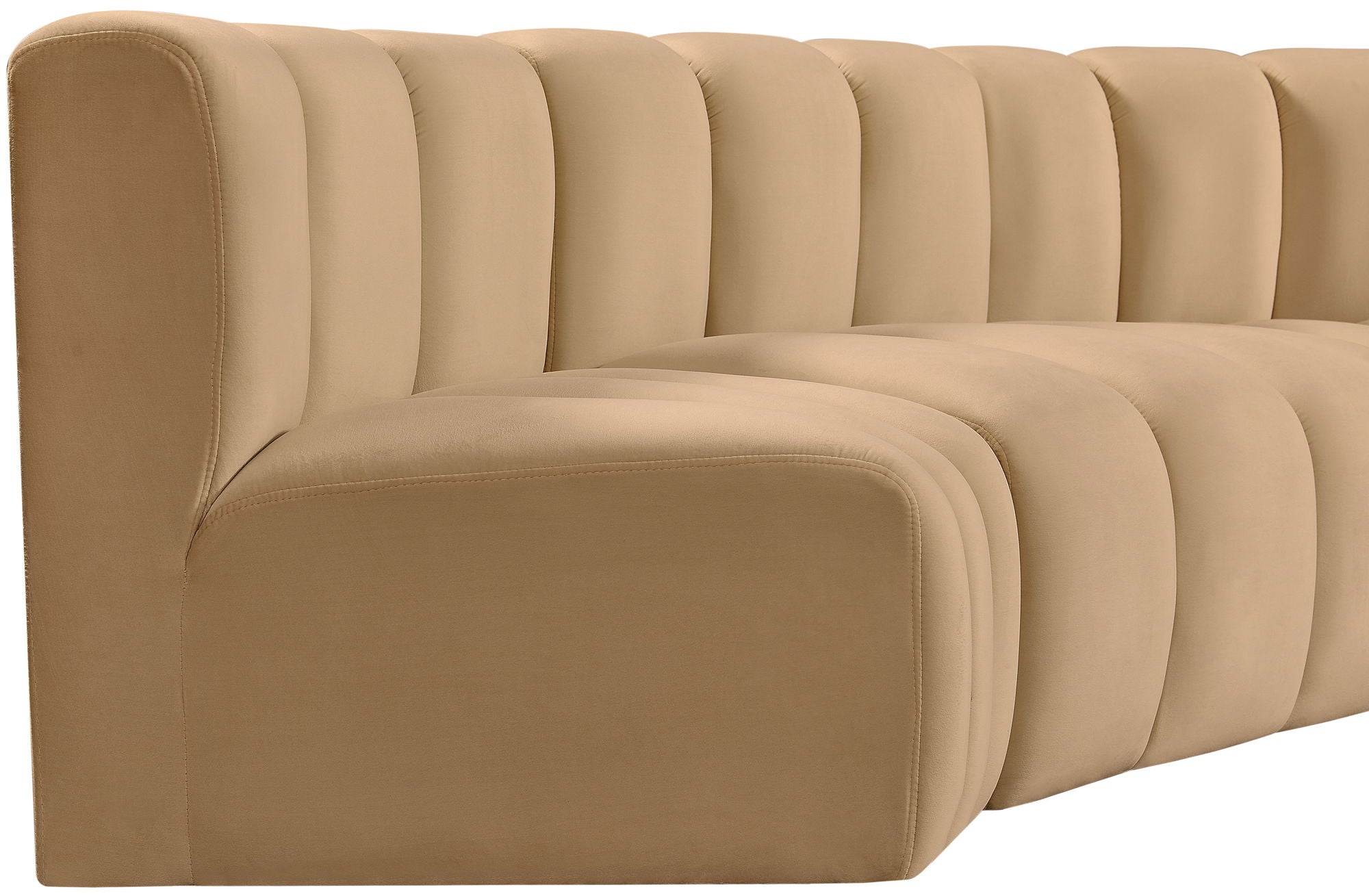Arc - Velvet 7 Piece U-Shaped Modular Sofa