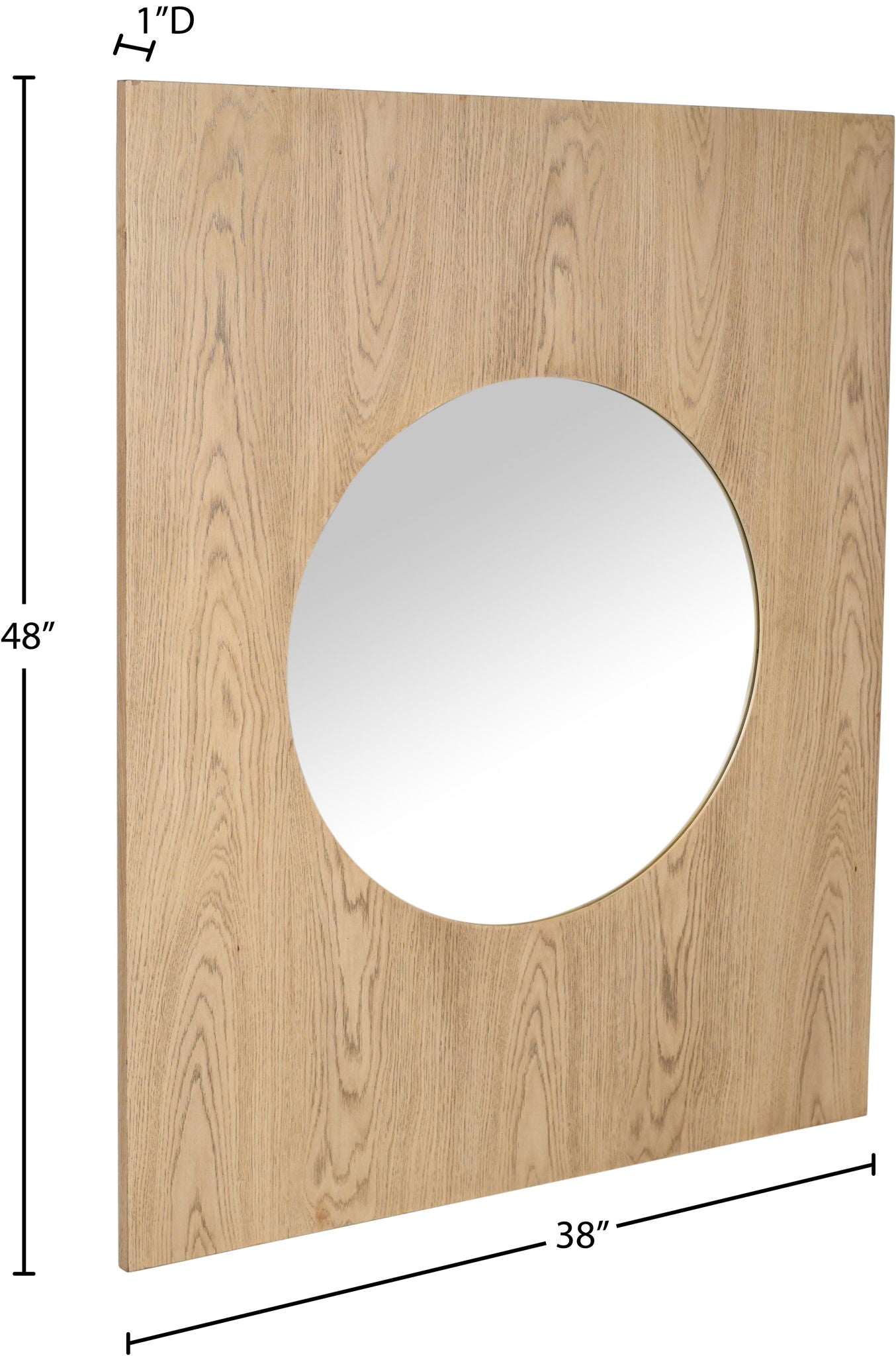 Optic - Oak Wood Frame Mirror