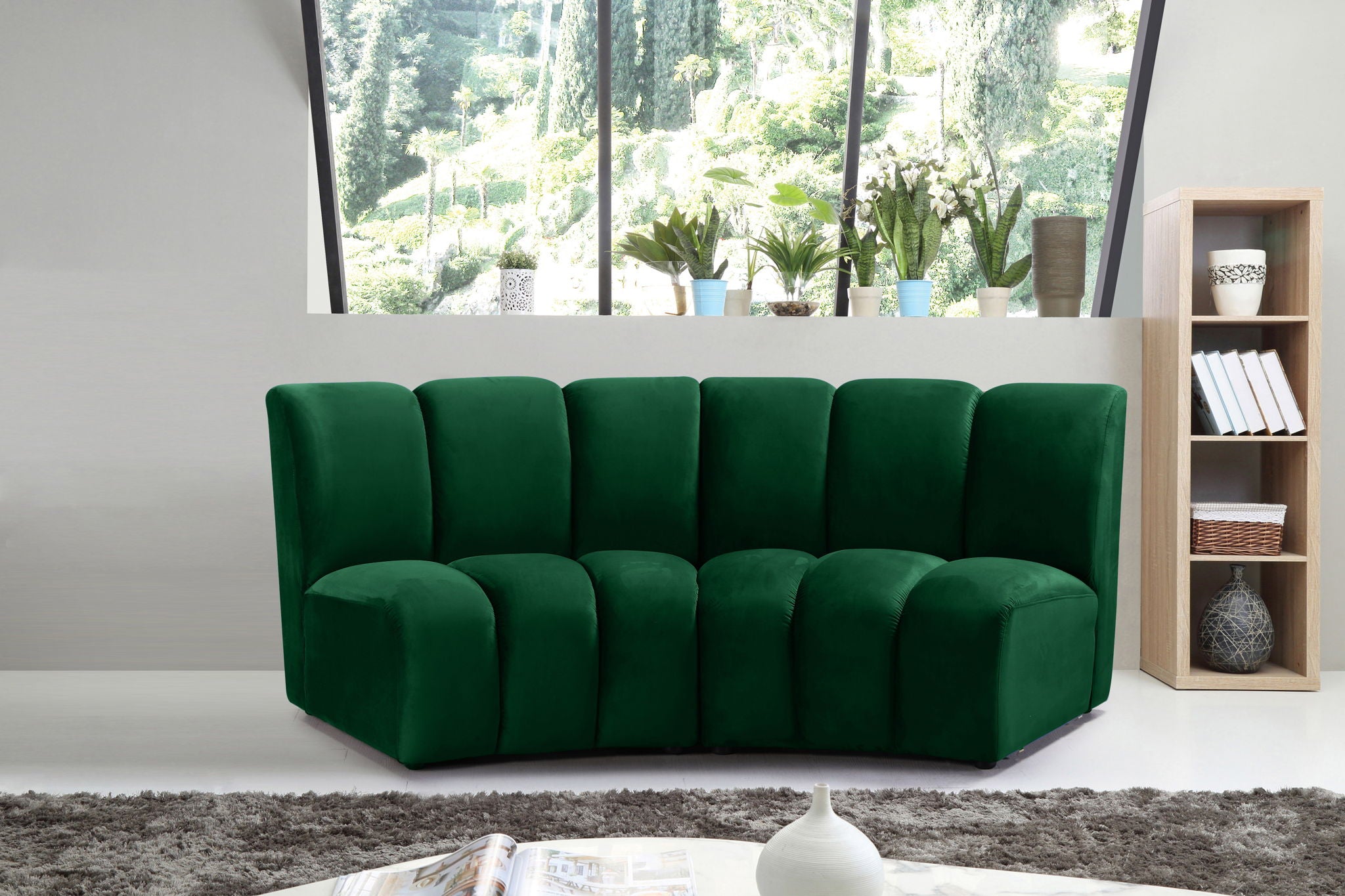 Infinity - 2 Piece Velvet Modular Sectional