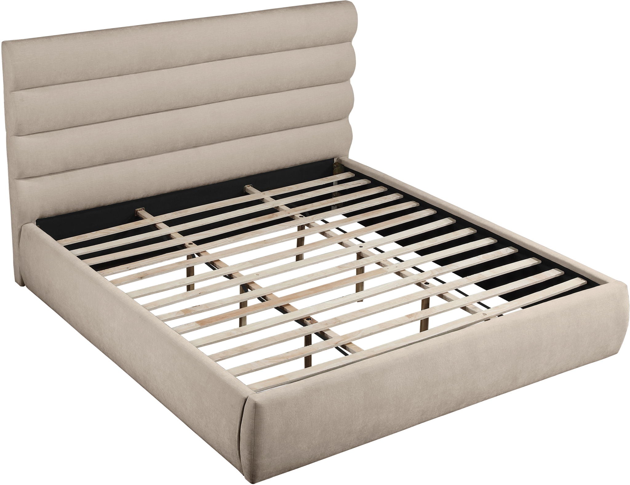 Adam - Chenille Fabric Bed With 52" Headboard