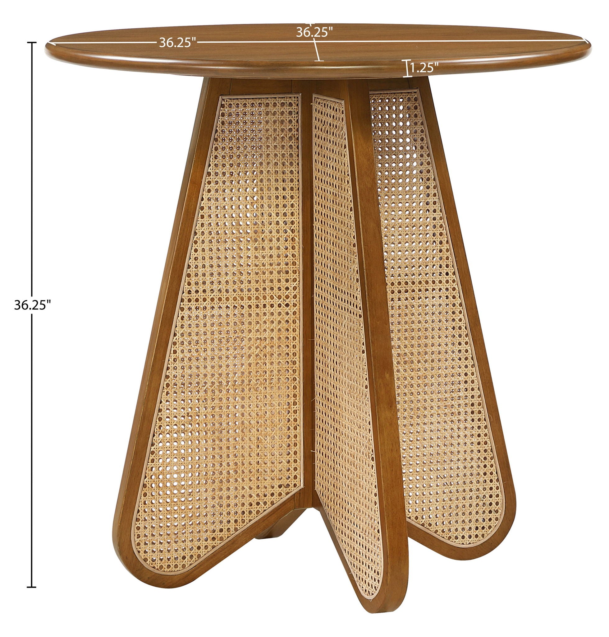 Butterfly - Solid Wood And Natural Cane Table