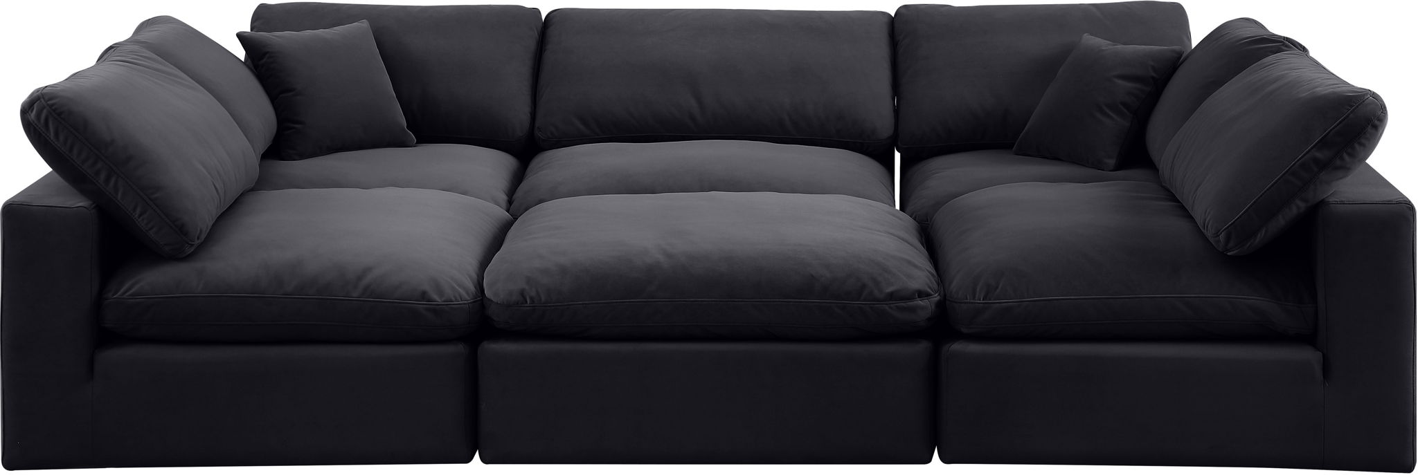 Comfy - 6 Piece Velvet Sectional