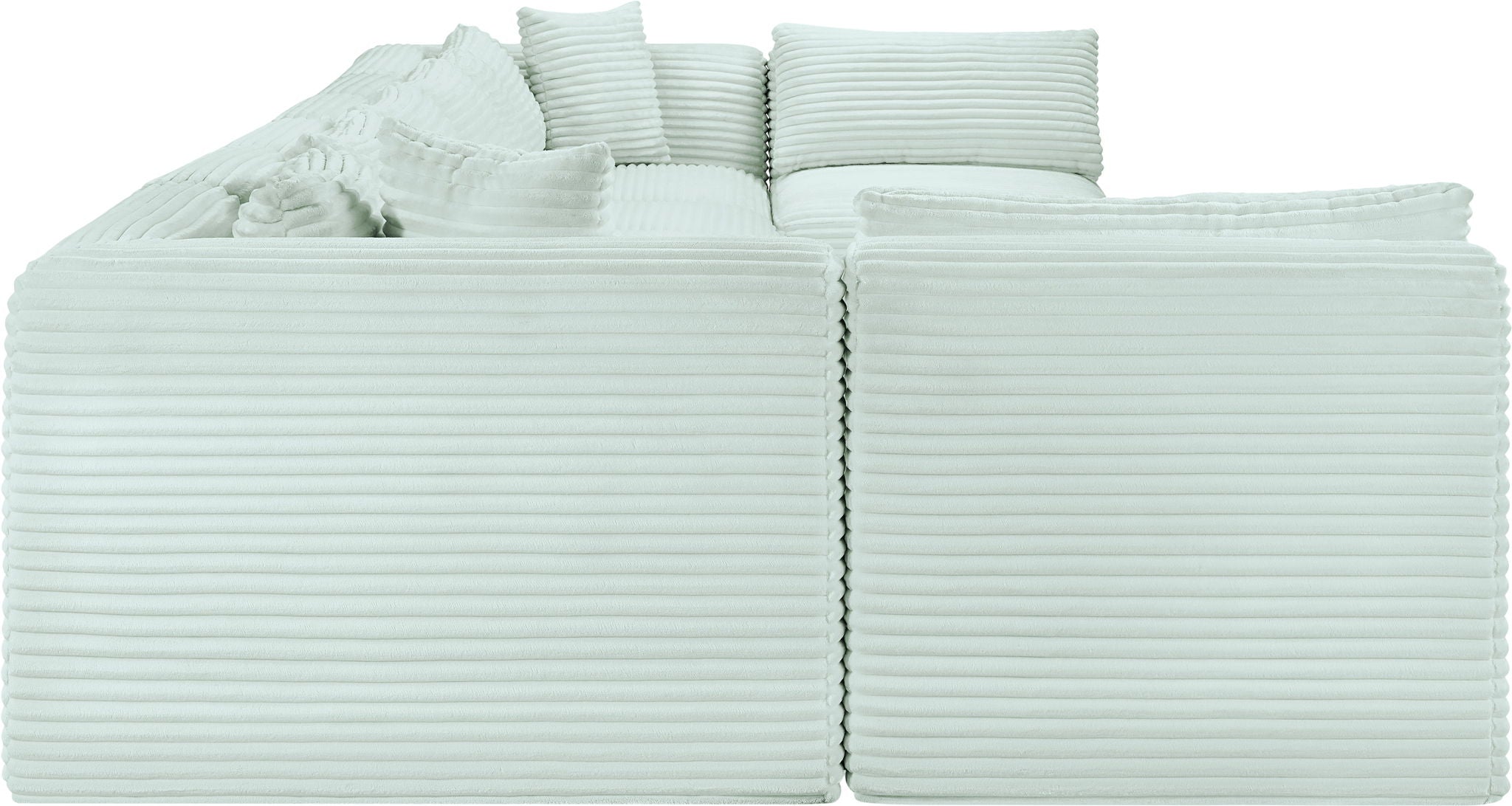 Shaggy - 8 Piece Modular U-Shaped Armless Sectional