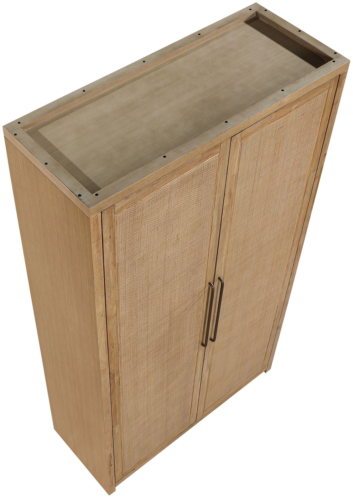 Vana - Solid Wood, Oak Veneer And Stainless Steel Storage Cabinet