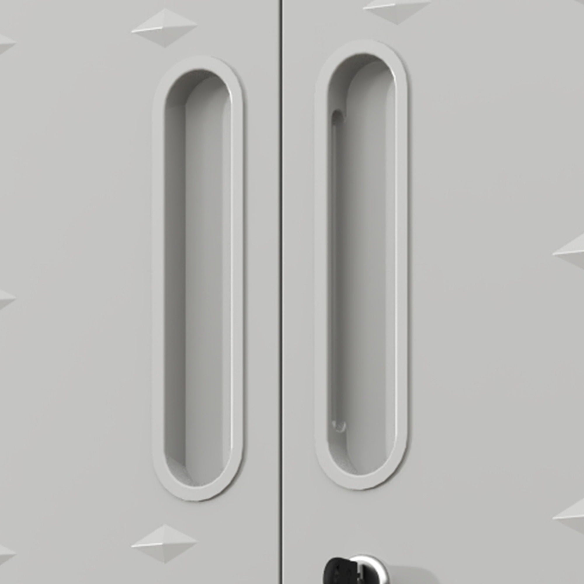 Metal Wall Mounted Tool Storage Cabinet With Locking Door, 1 Shelf & 1 Drawer