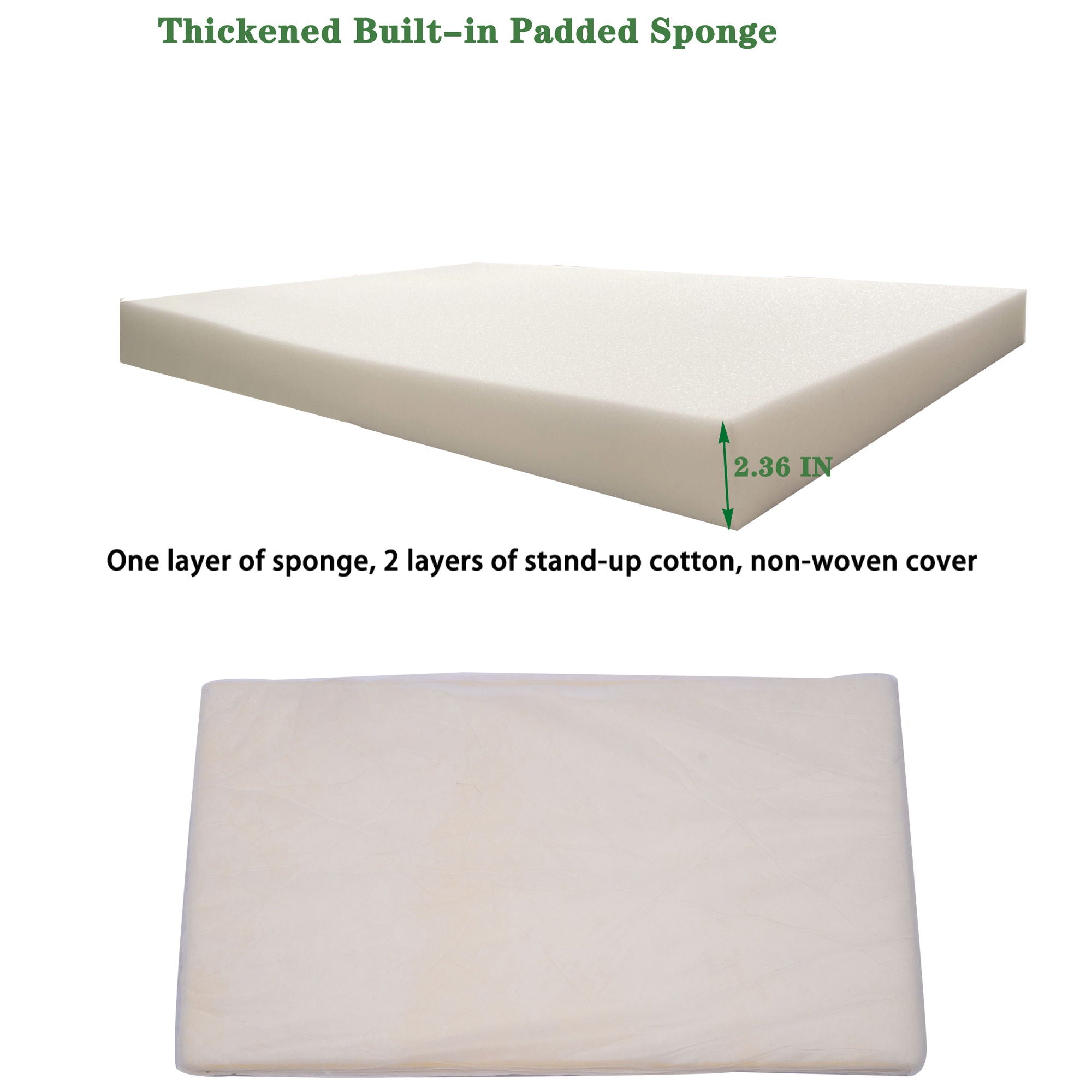 2 Piece Outdoor Chaise Lounge Cushion Set, Replacement Cushions For Patio Furniture