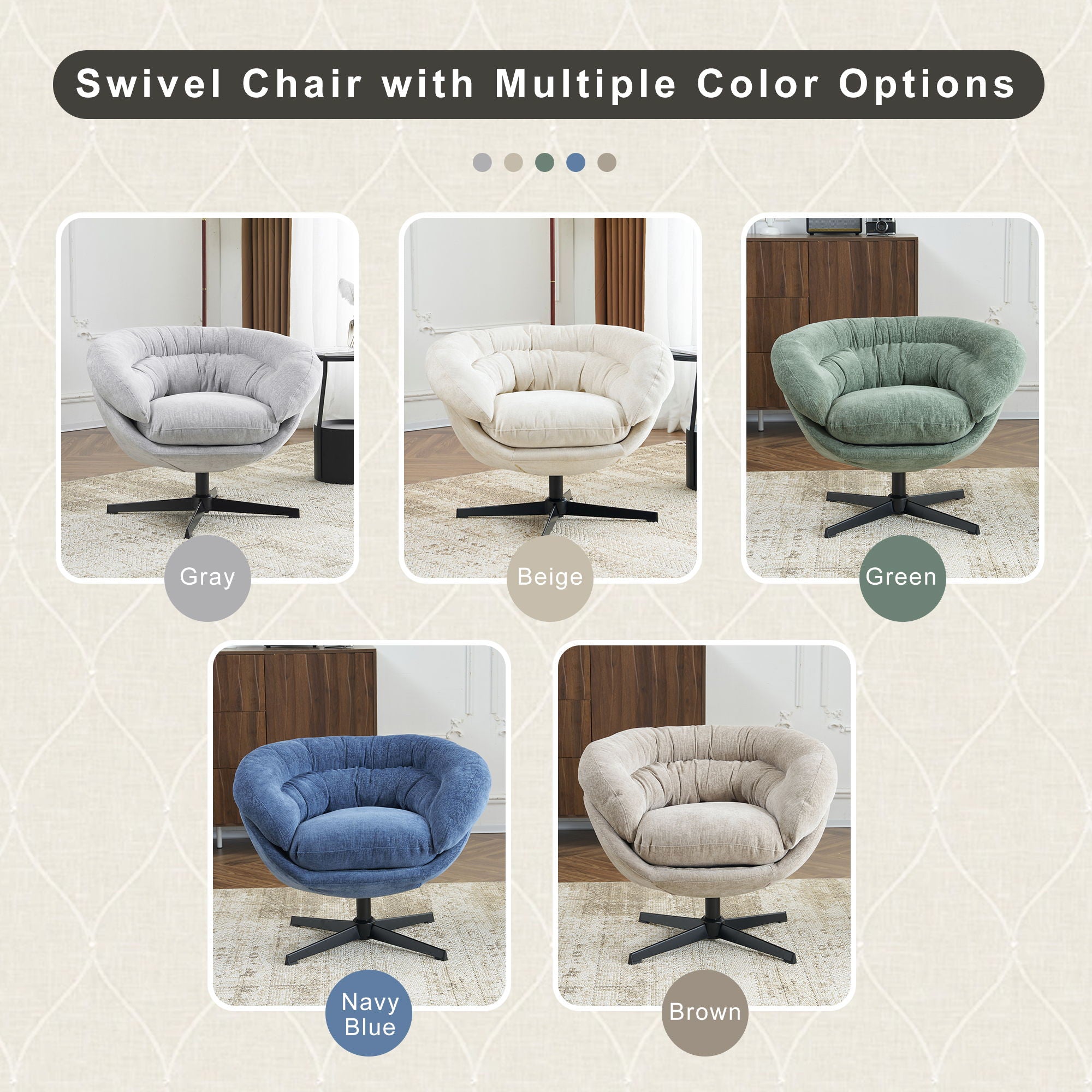 Modern Office Chair With 360 Degree Swivel