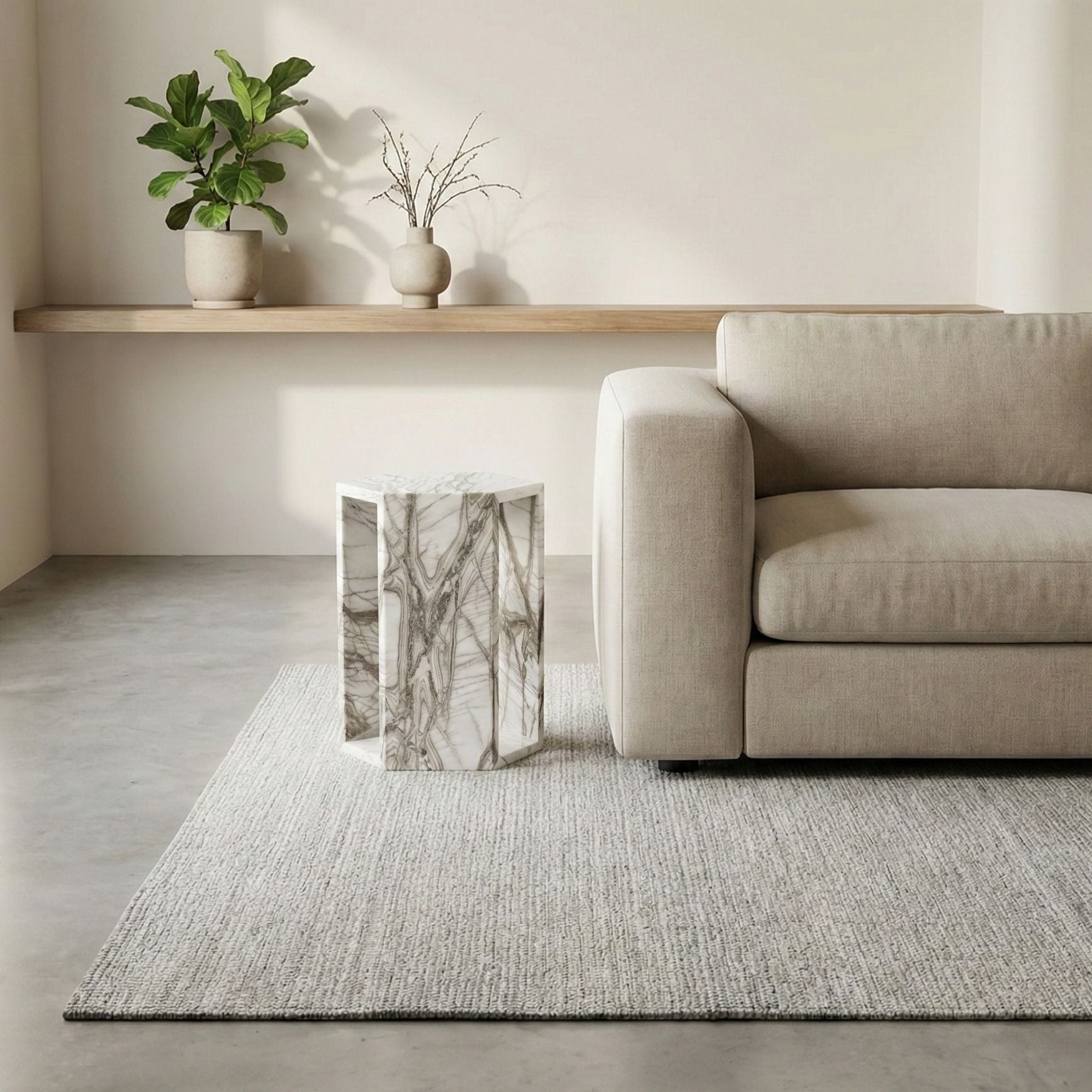 Modern Minimalist Hexagon Side Table