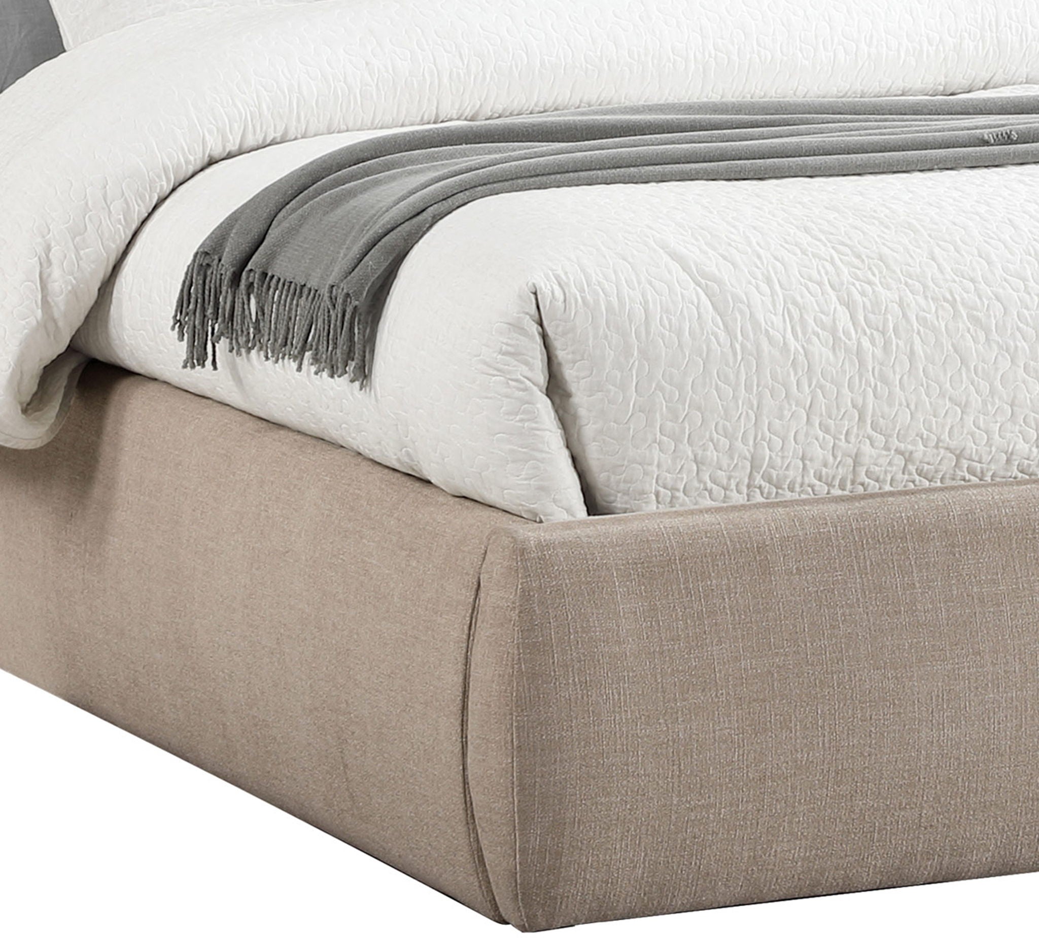 Adam - Linen Fabric Bed With 70.5" Headboard