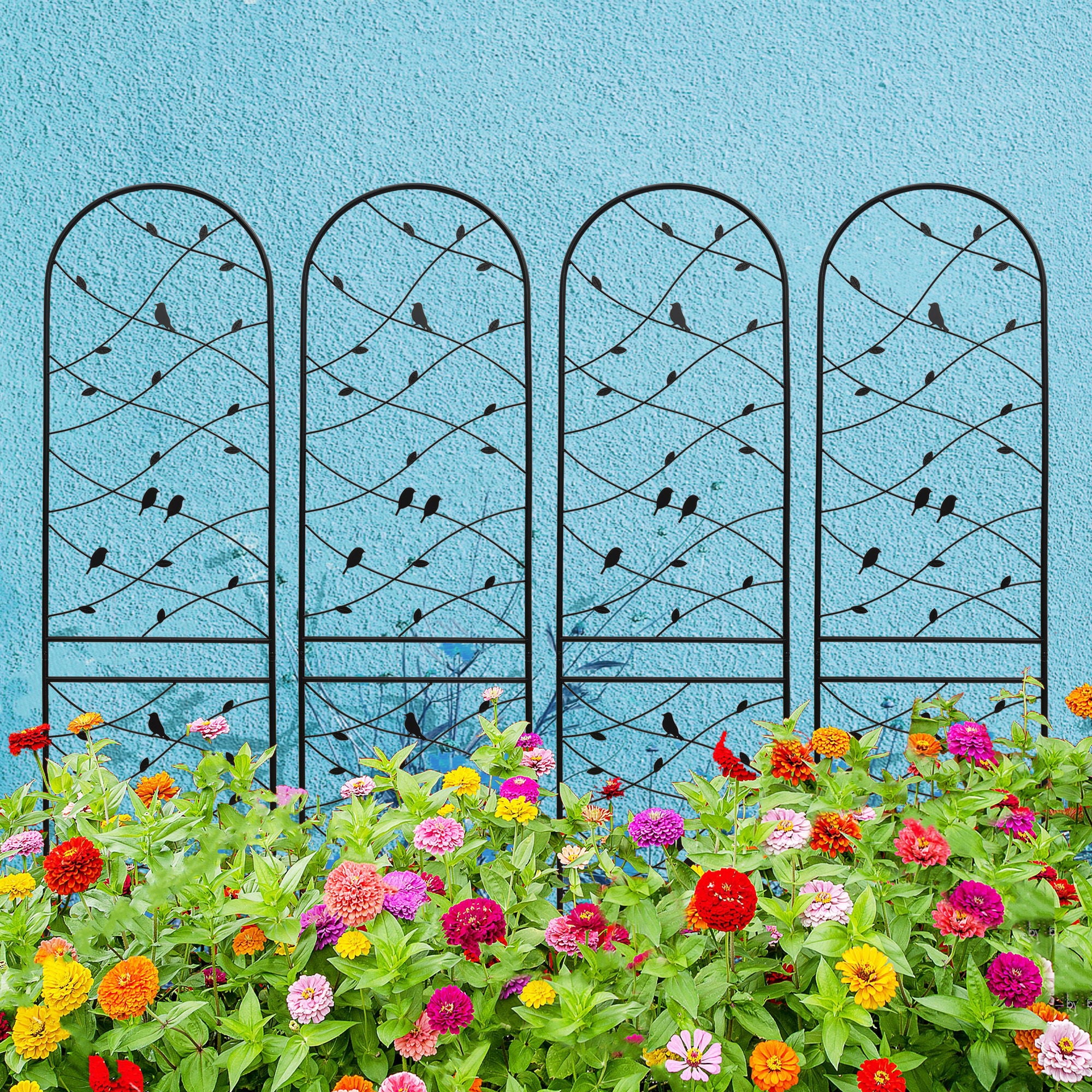 Garden Rustproof Trellis For Climbing Plants