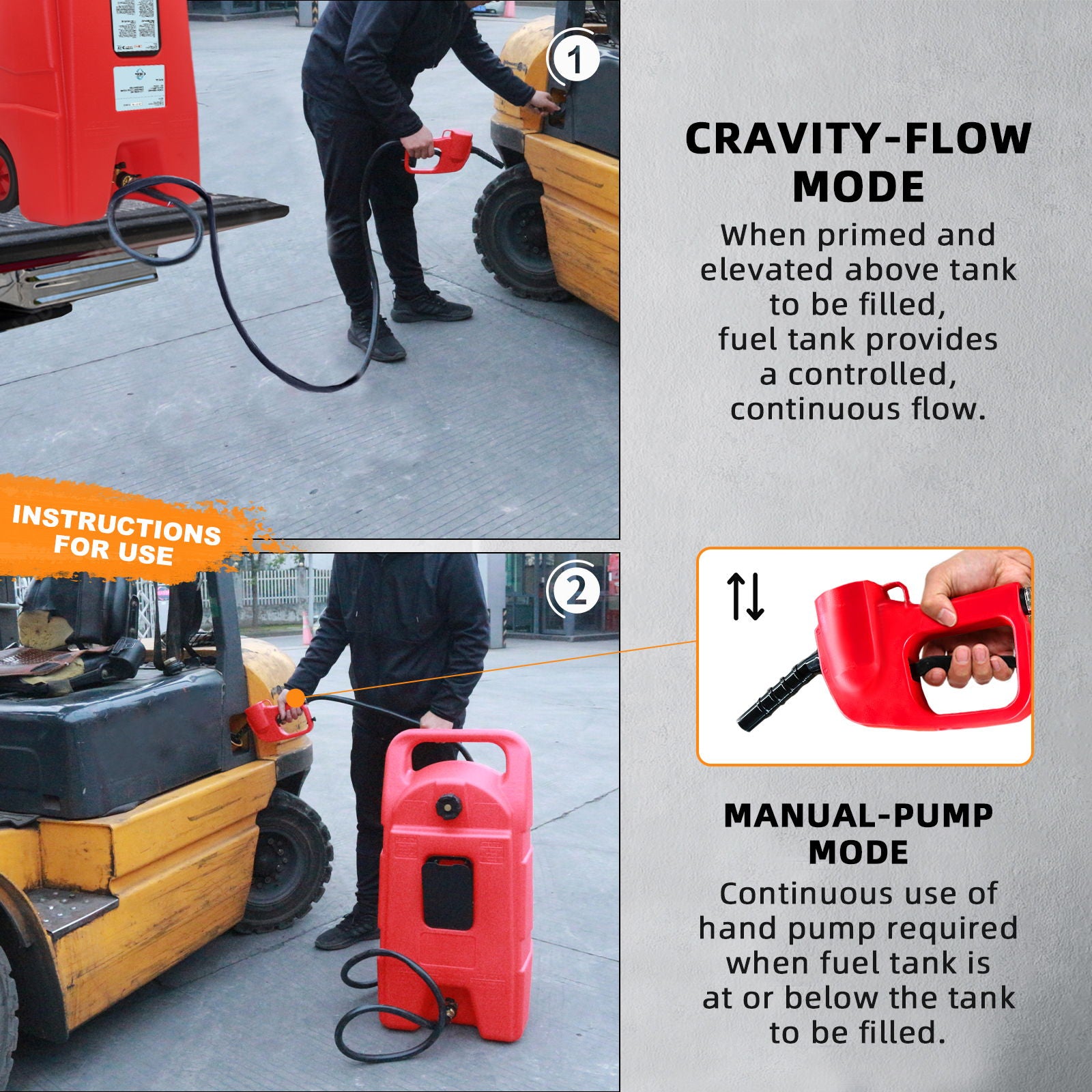 Gas Caddy With Wheels, Fuel Transfer Tank, Gasoline Diesel Can