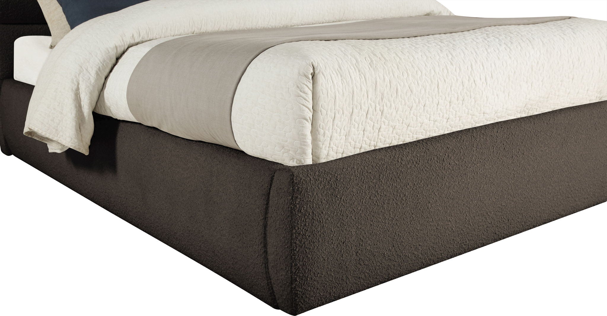 Adam - Boucle Fabric Bed With 52" Headboard