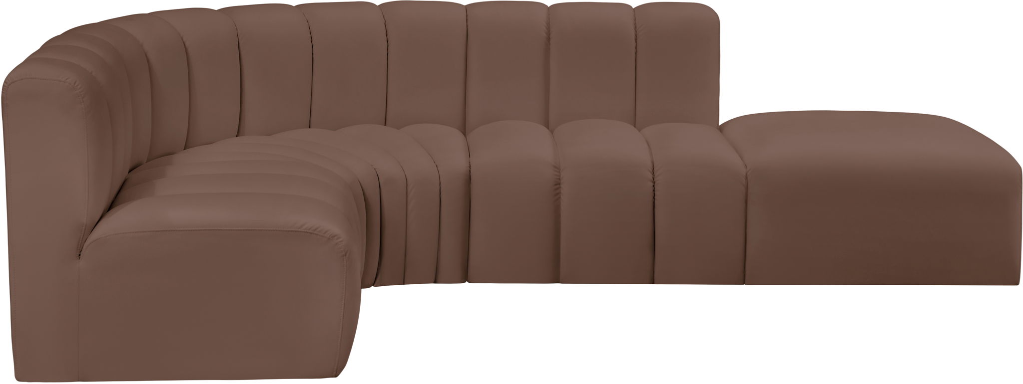 Arc - Faux Leather 5 Piece Corner Modular Sofa