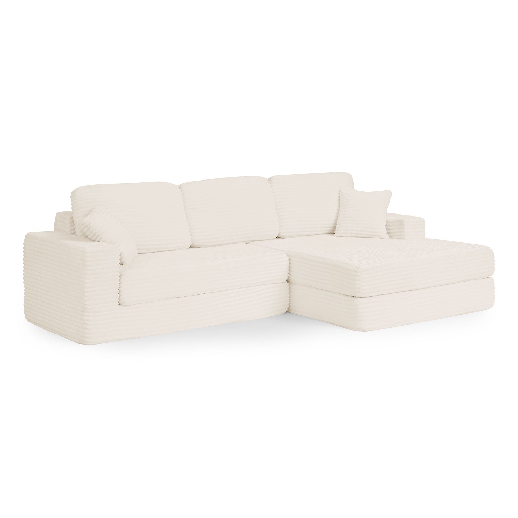 Modern Minimalist L Shape Modular Sectional Sofa, Couch