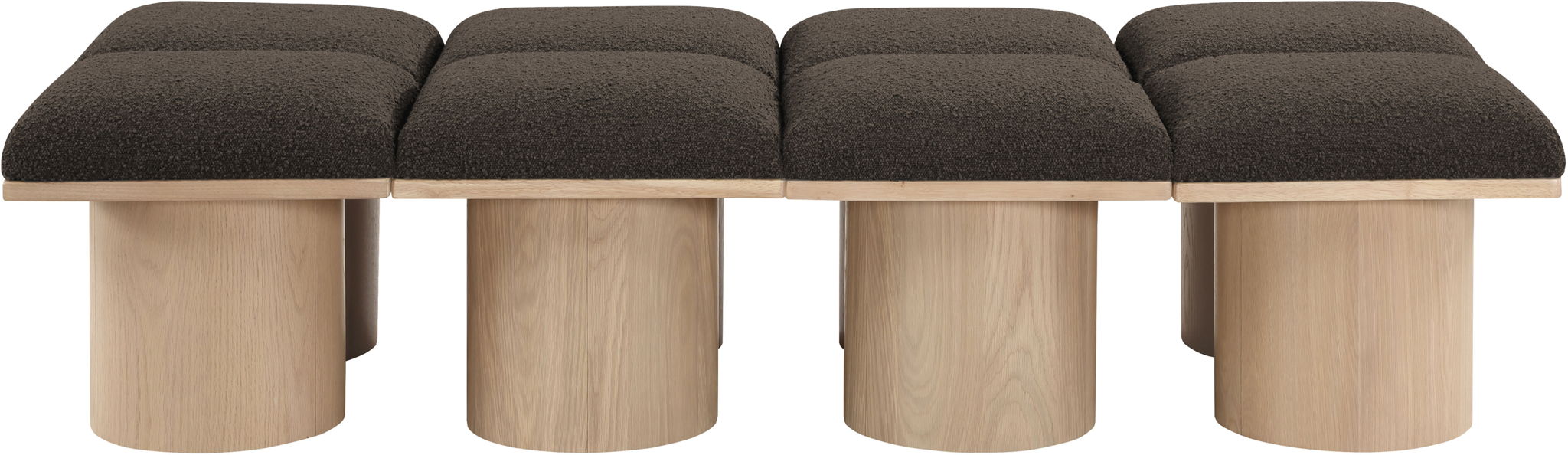 Pavilion - 8 Piece Modular Bench With Natural Base