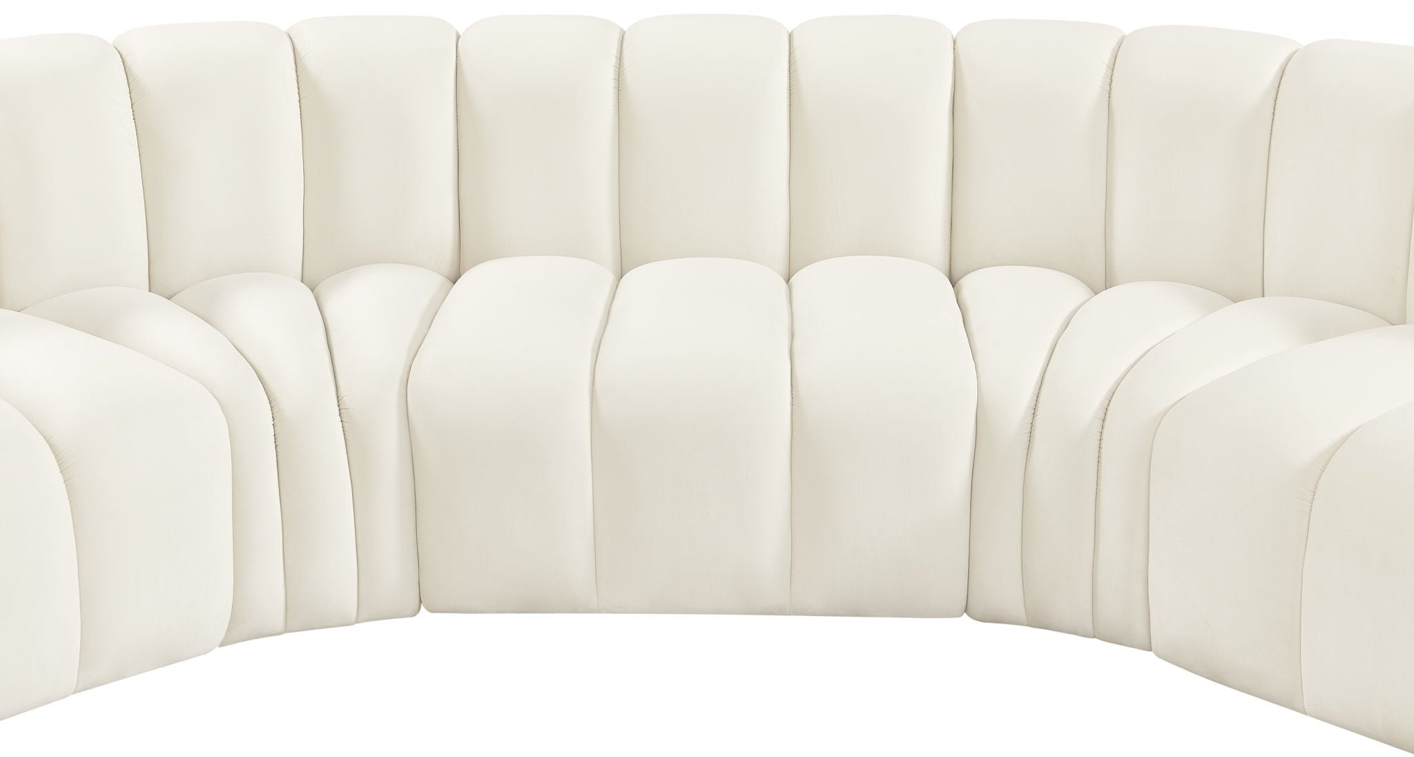 Arc - Velvet 8 Piece Curved Modular Sofa