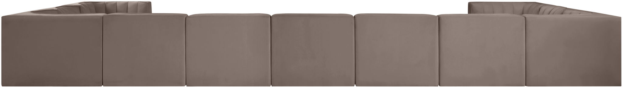 Rummi - Velvet Performance Fabric Upholstered 11 Piece Modular Sectional