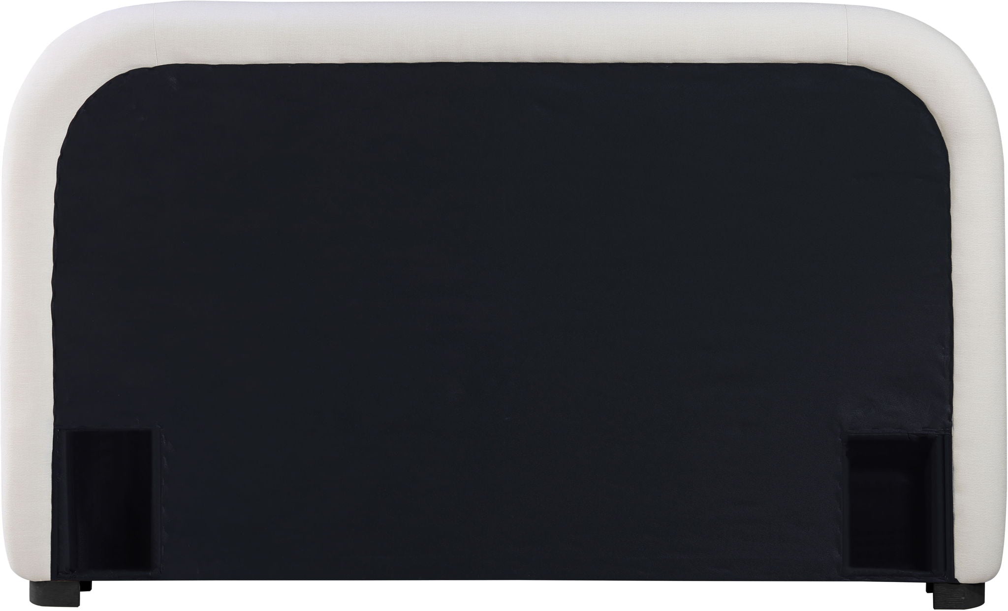 Vaughn - Linen Bed With Black Base