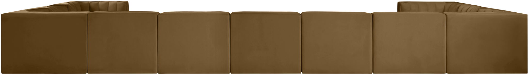 Rummi - Velvet Performance Fabric Upholstered 11 Piece Modular Sectional