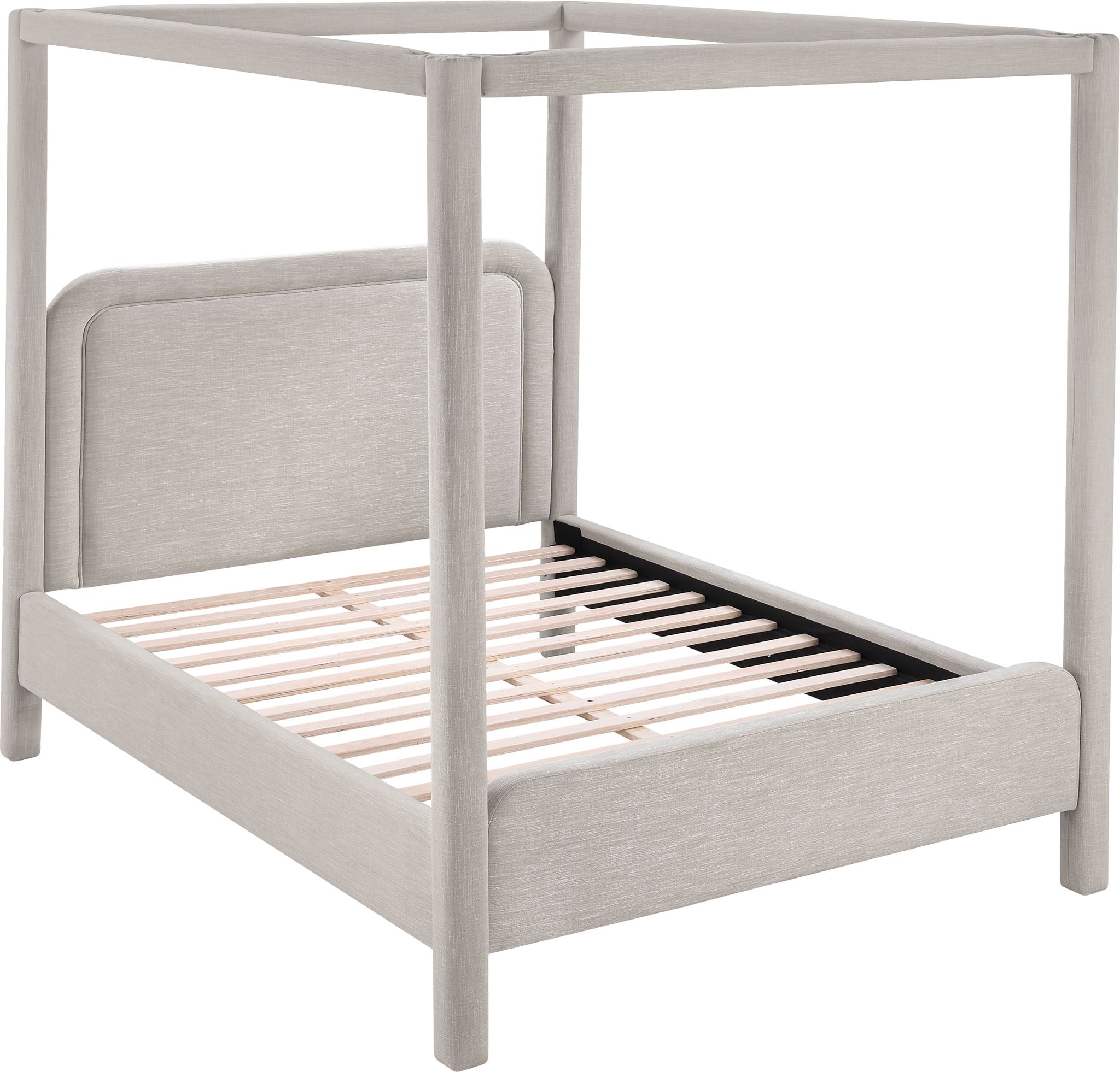 Salina - Linen Textured Fabric Upholstered Bed