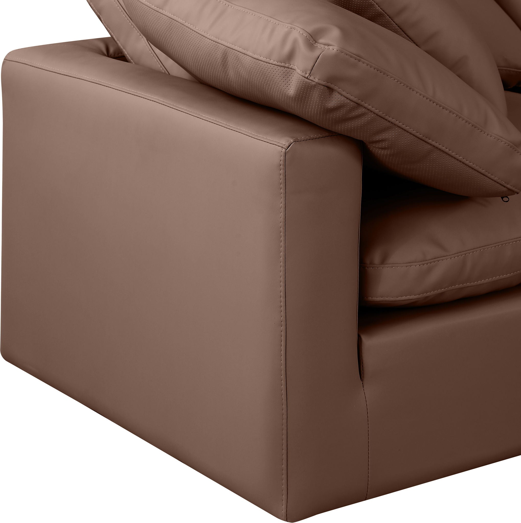 Indulge - Faux Leather 5 Piece Modular Corner Sectional